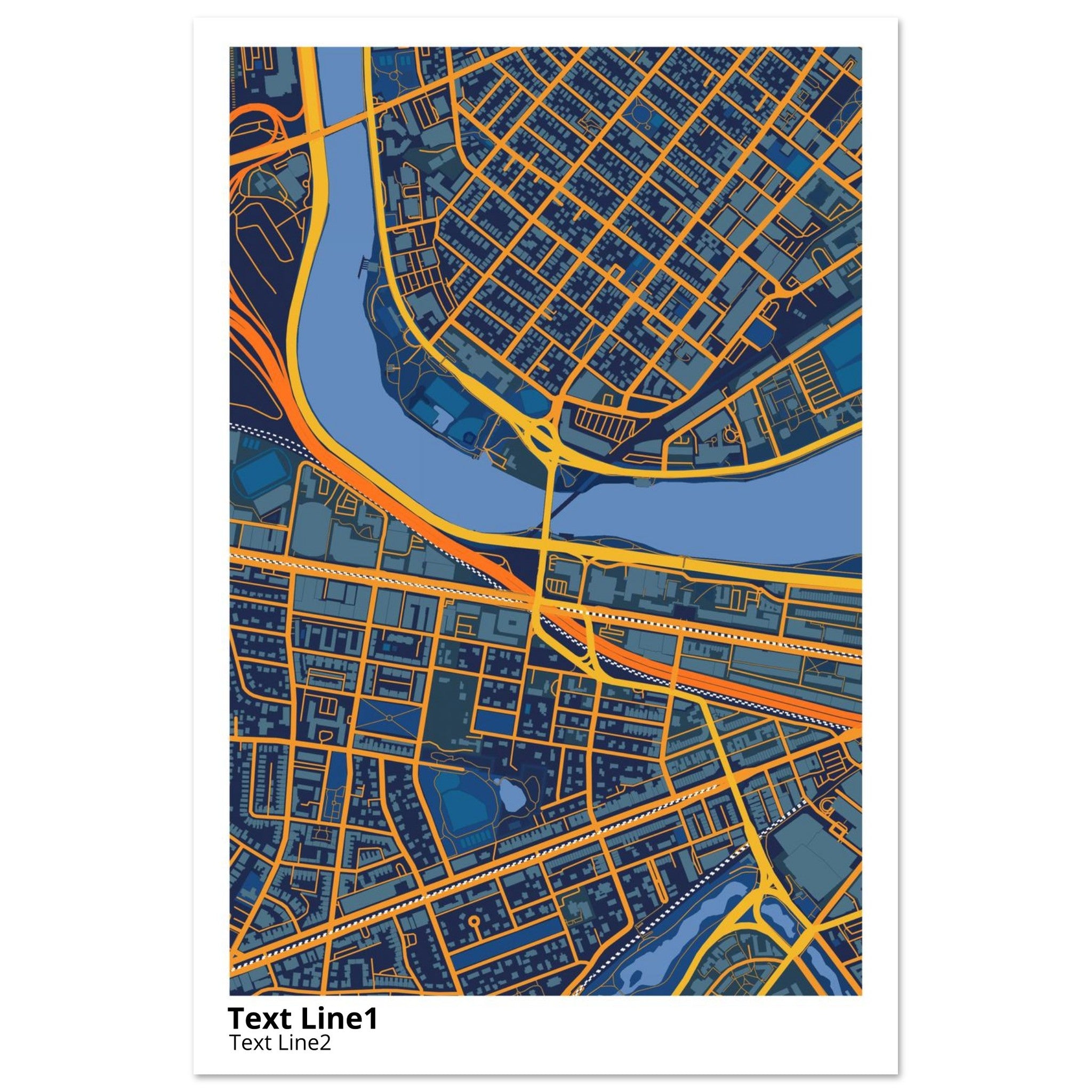 boston university campus map poster