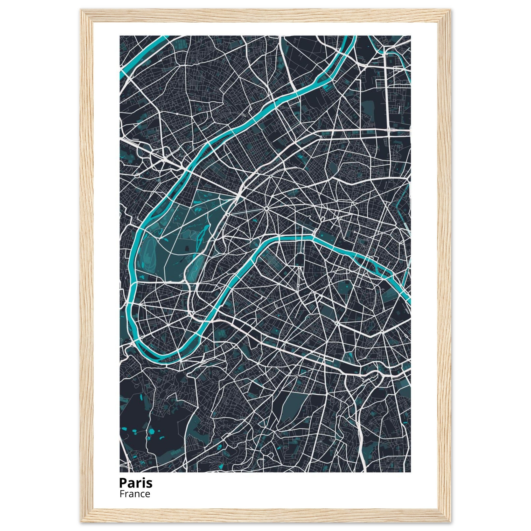 Custom Modern City Map Print - Ink And Atlas