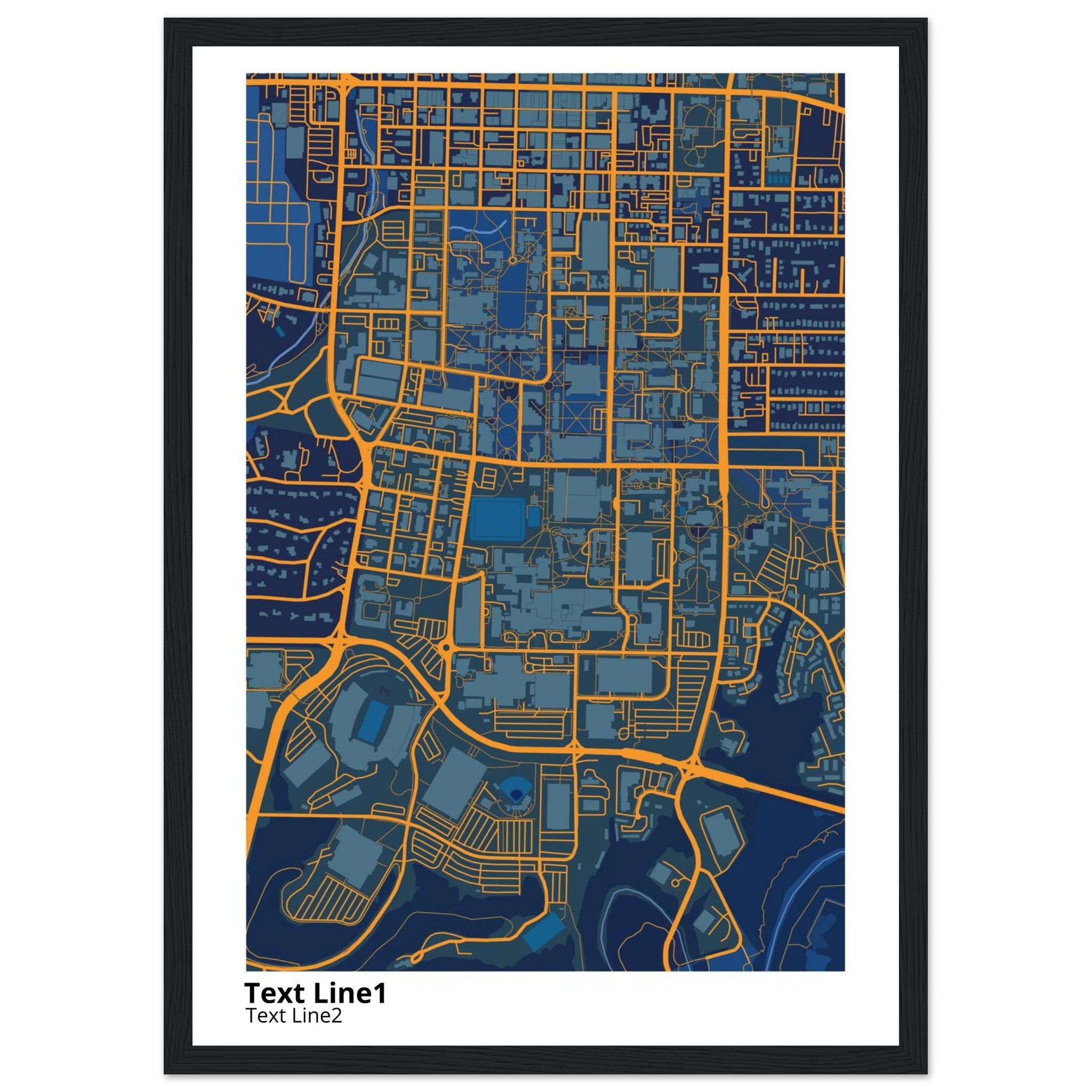 university of missouri columbia campus map poster