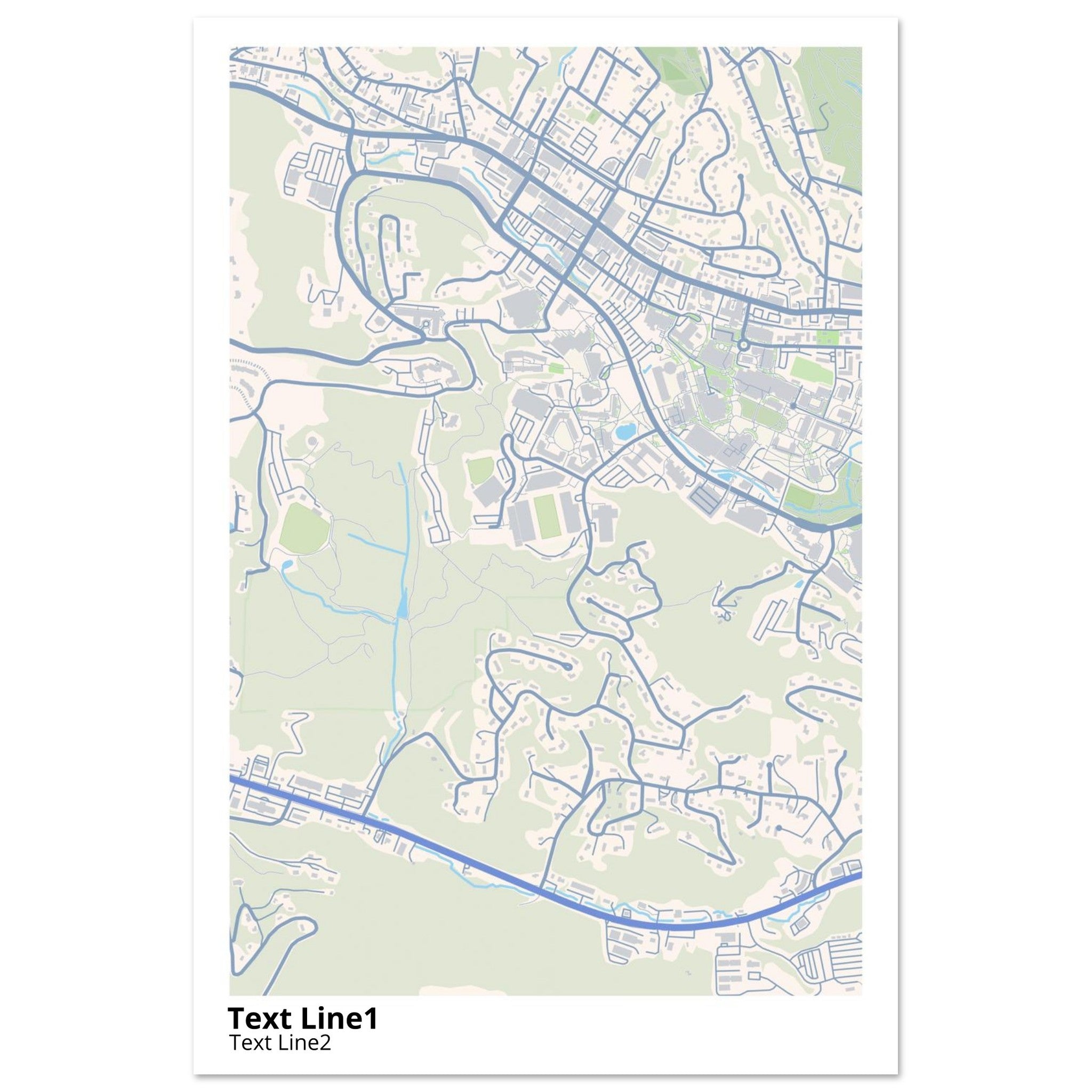 Appalachian State University NC Campus Map Poster | Graduation Gift - Ink And Atlas