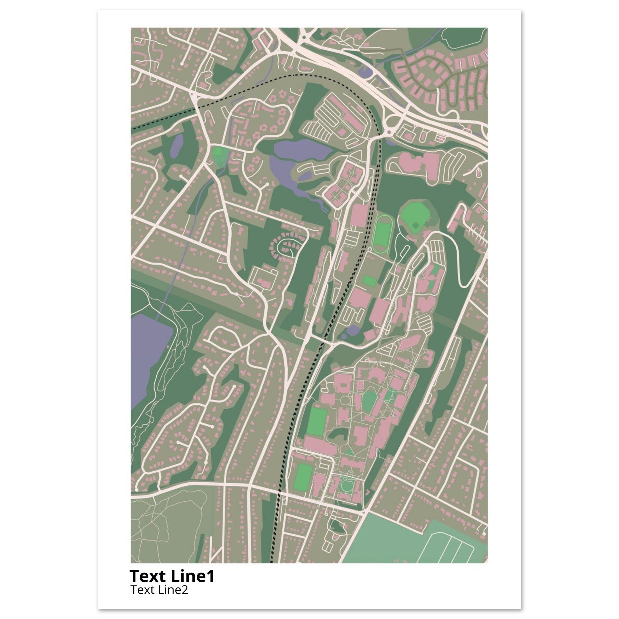 montclair state university campus map poster