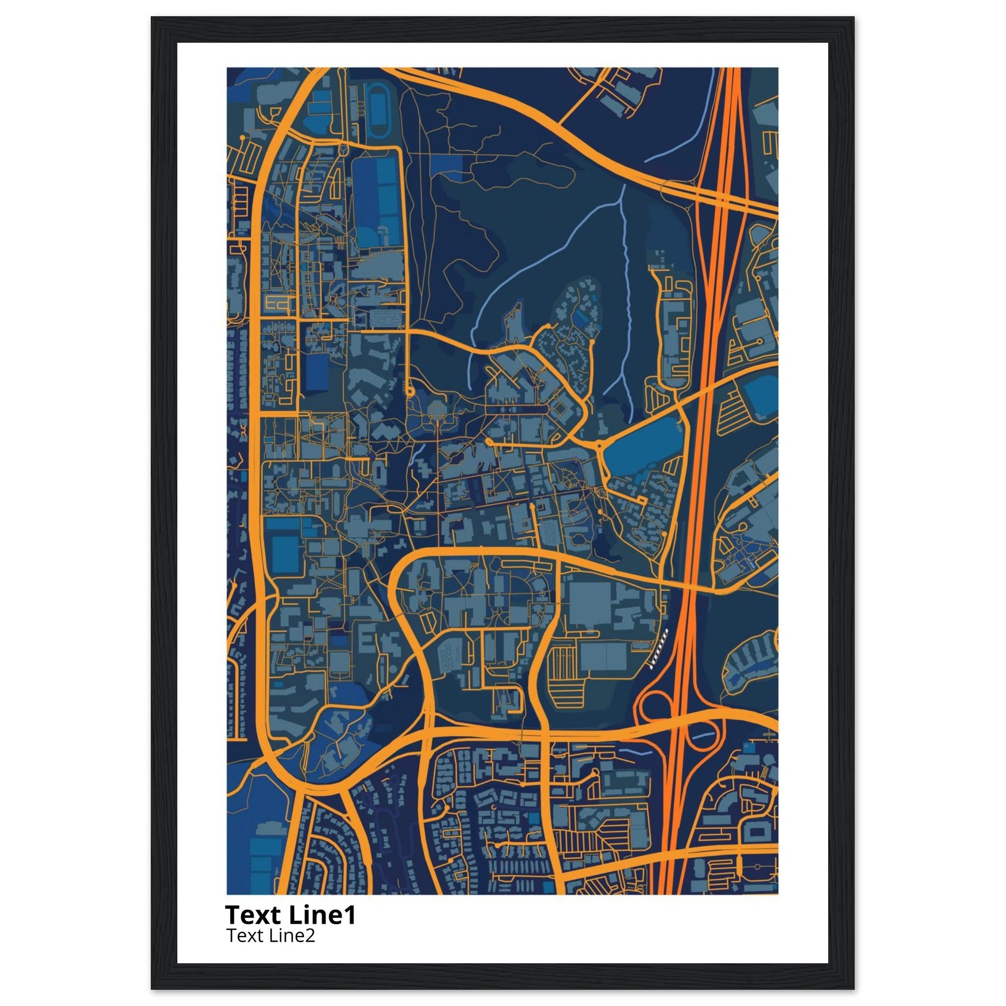 university of california san diego campus map poster