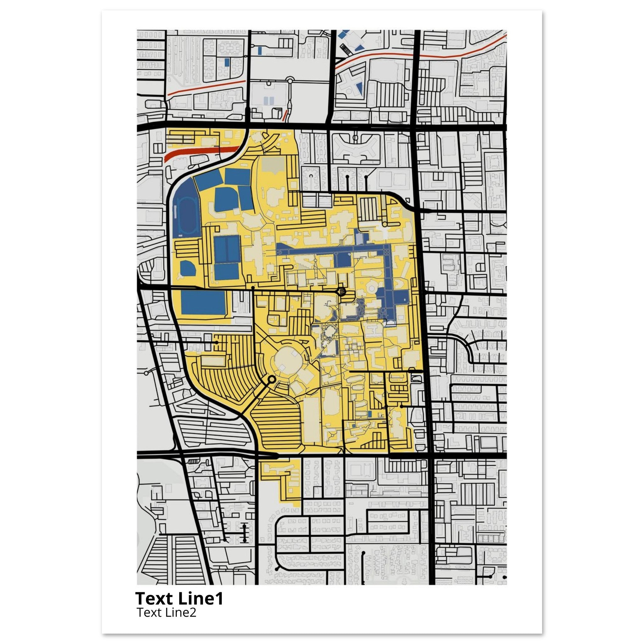 university of nevada las vegas campus map poster