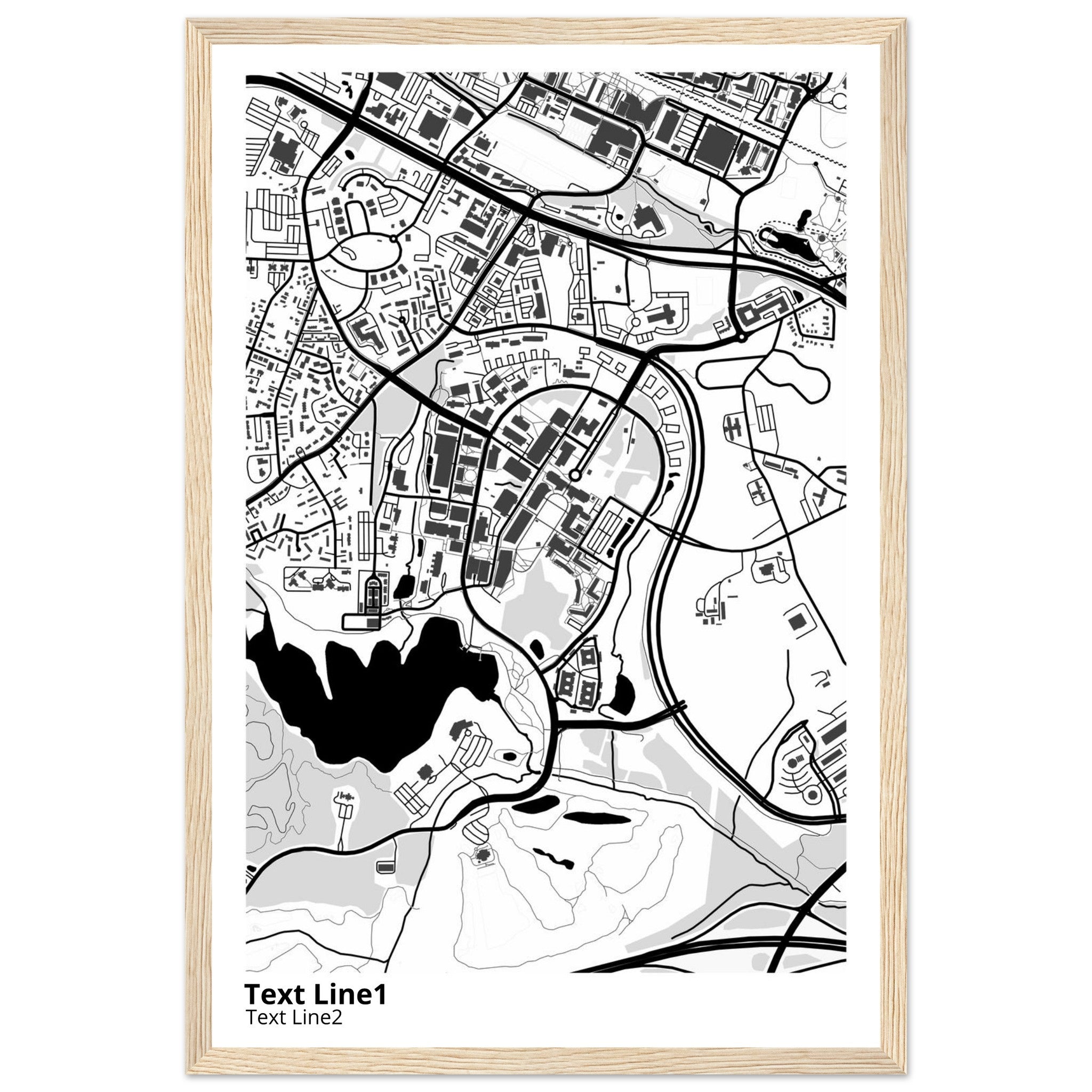 North Carolina State University Raleigh Campus Map Poster | Alumni Gift - Ink And Atlas