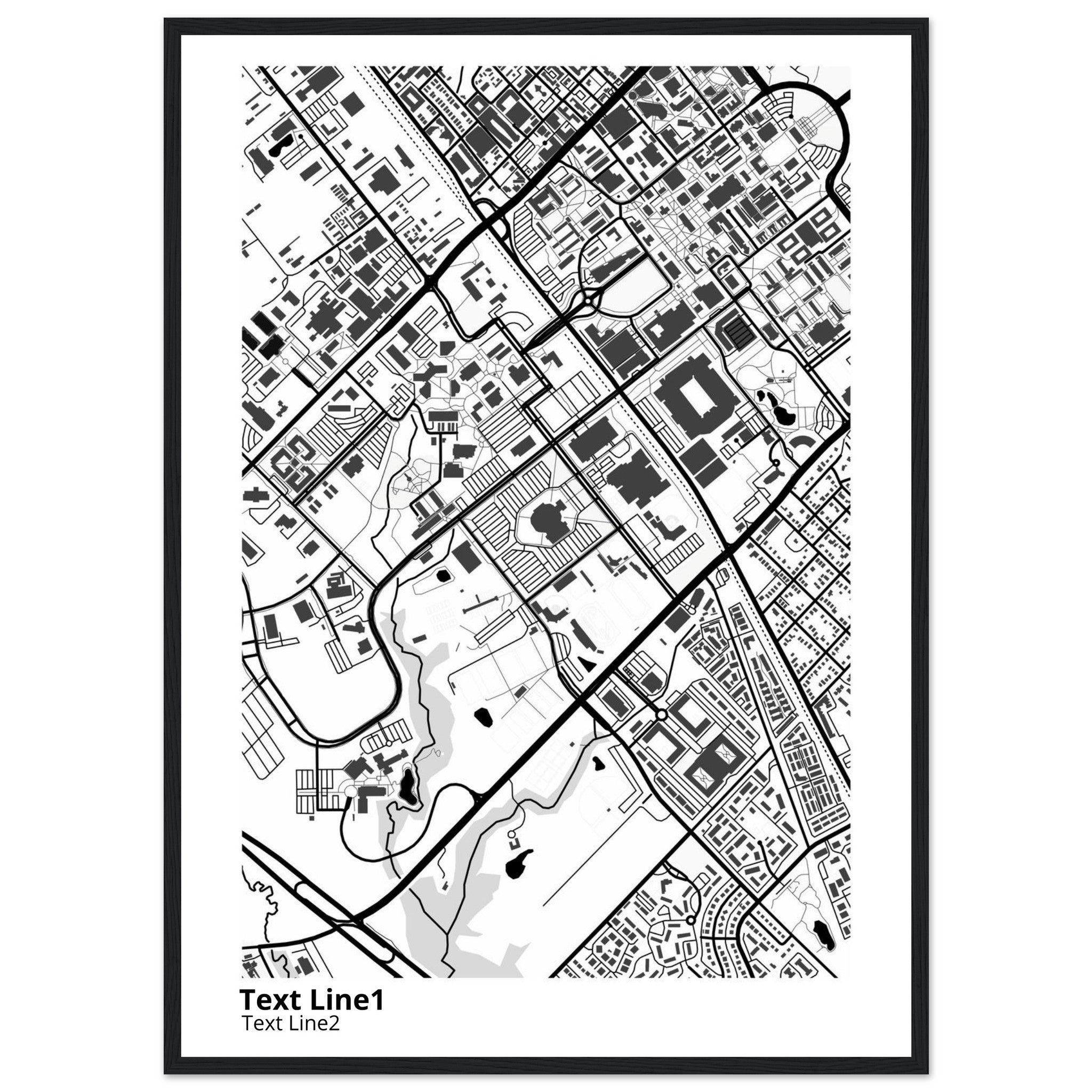 Texas A&M University (College Station) Campus Poster | Graduation Gift - Ink And Atlas