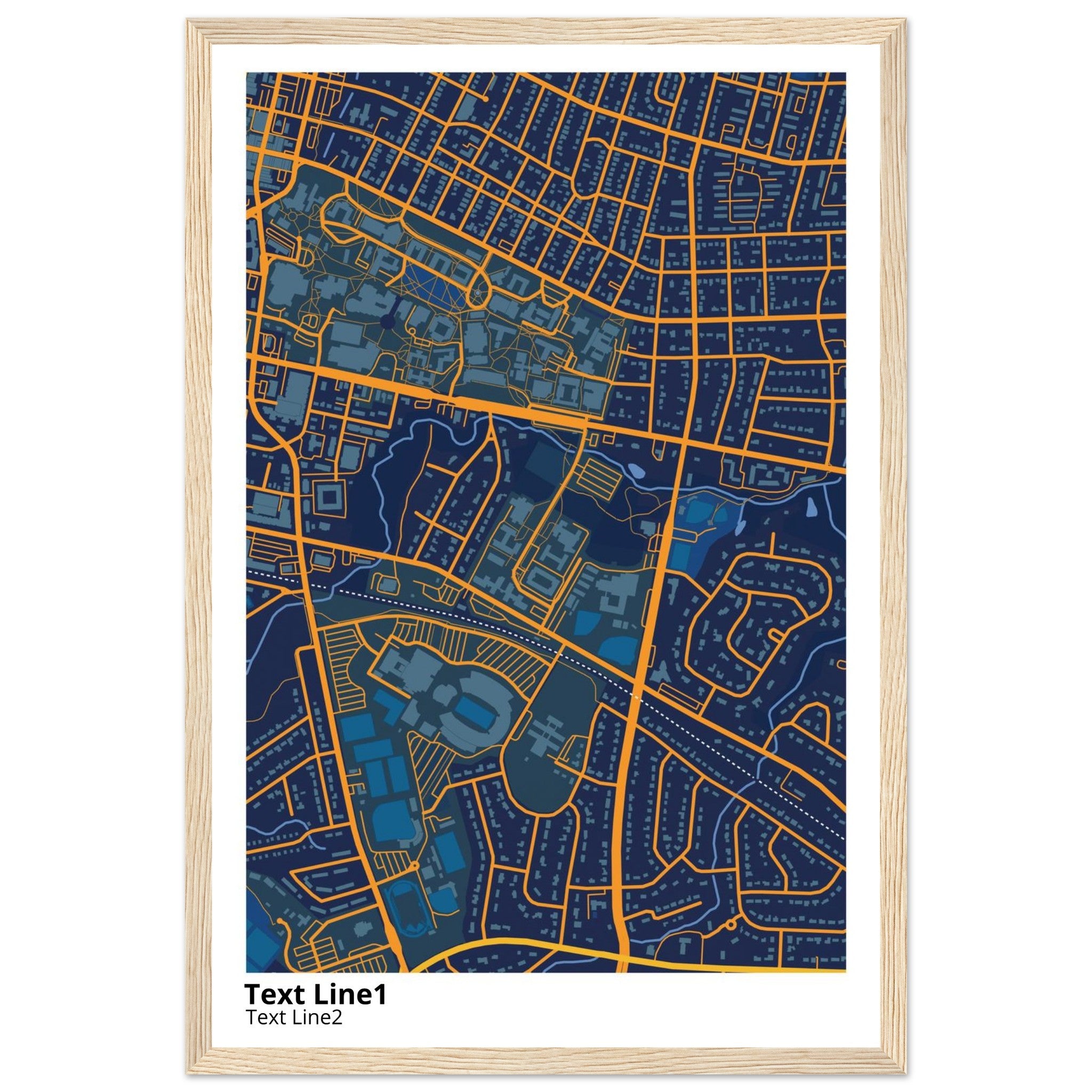 East Carolina University NC Campus Map Poster | Graduation Gift - Ink And Atlas