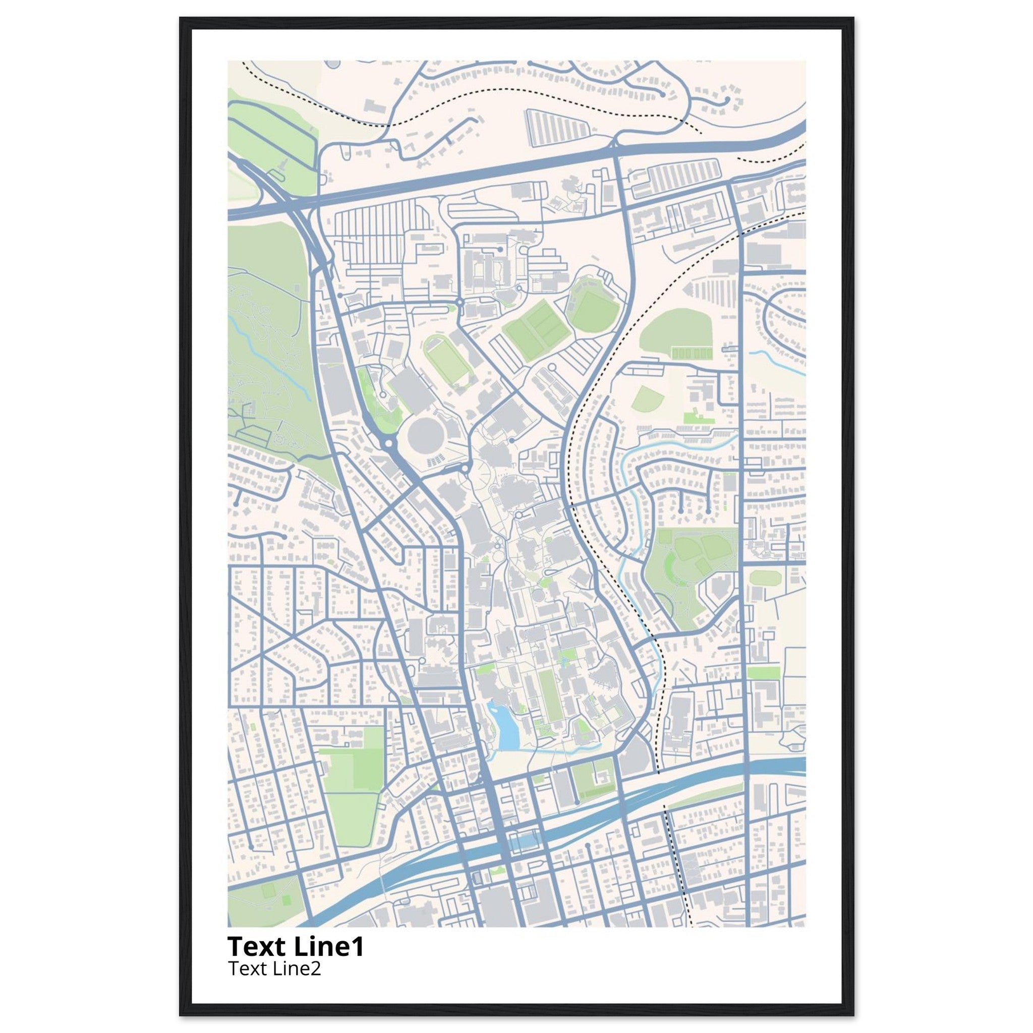 university of nevada reno campus map poster