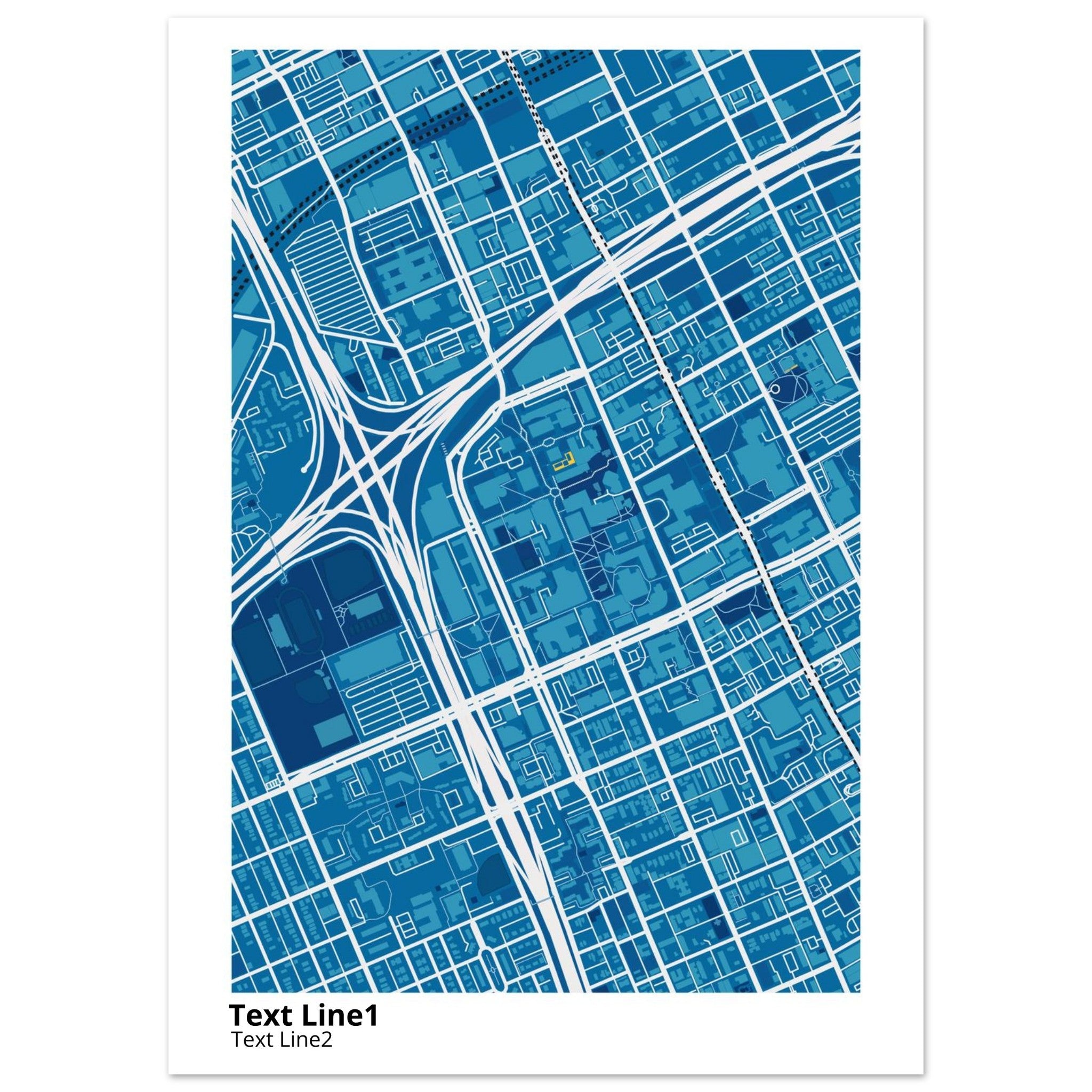 wayne state university campus map poster