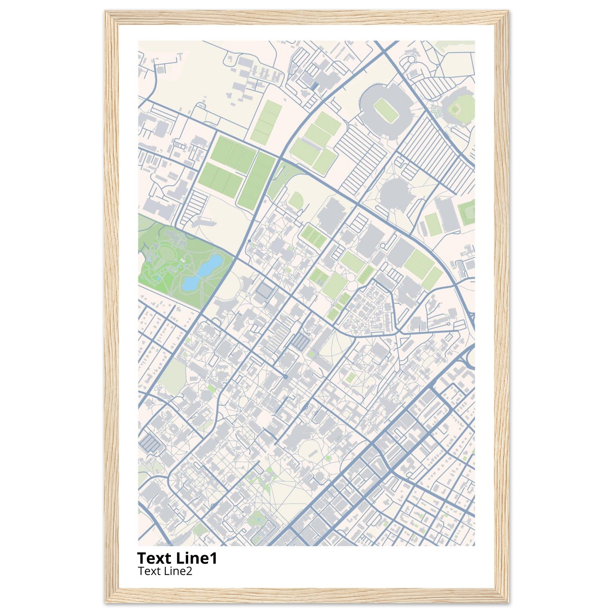 Pennsylvania State University Campus Map Poster | Graduation Gift - Ink And Atlas