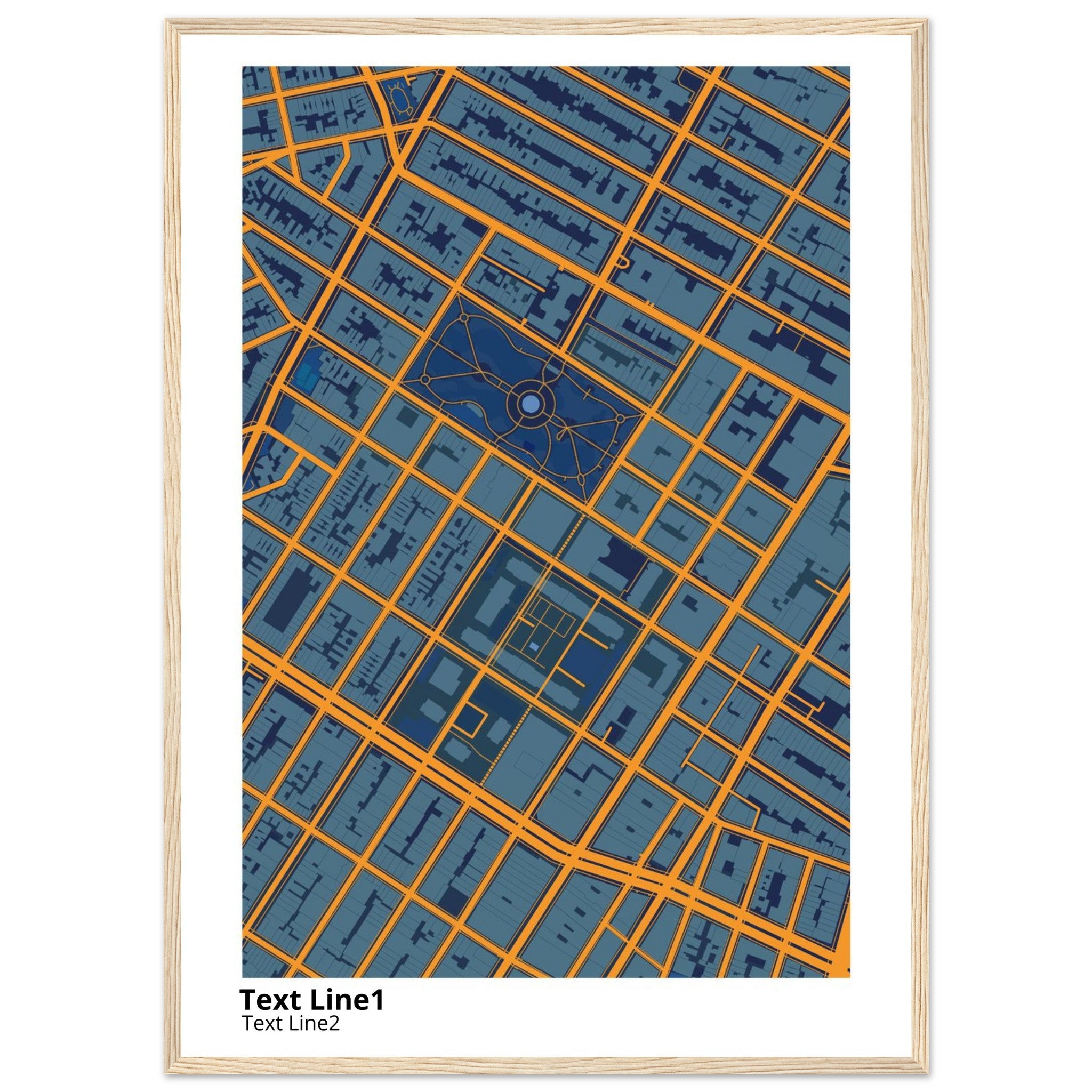 new york university campus map poster