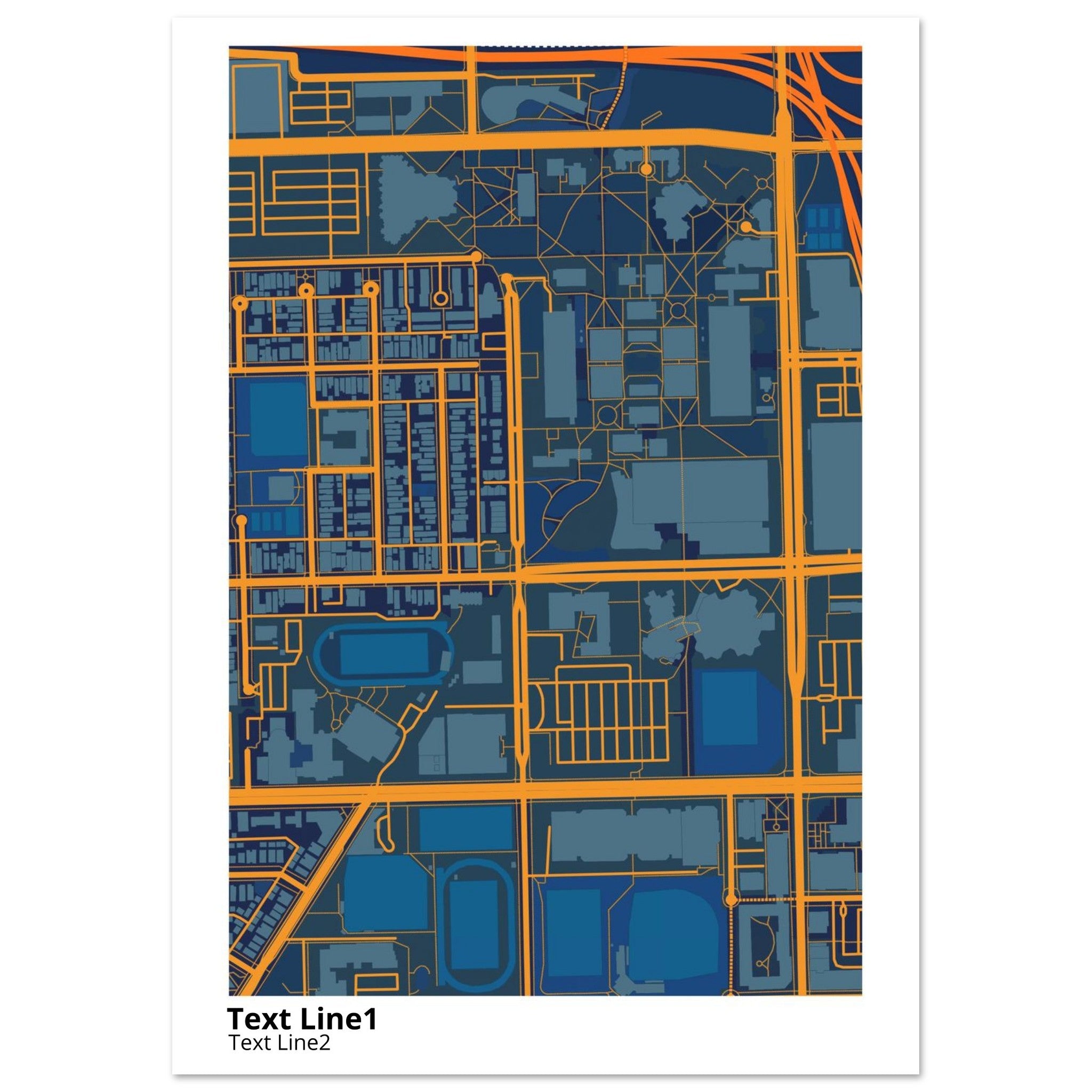 university of illinois chicago campus map poster