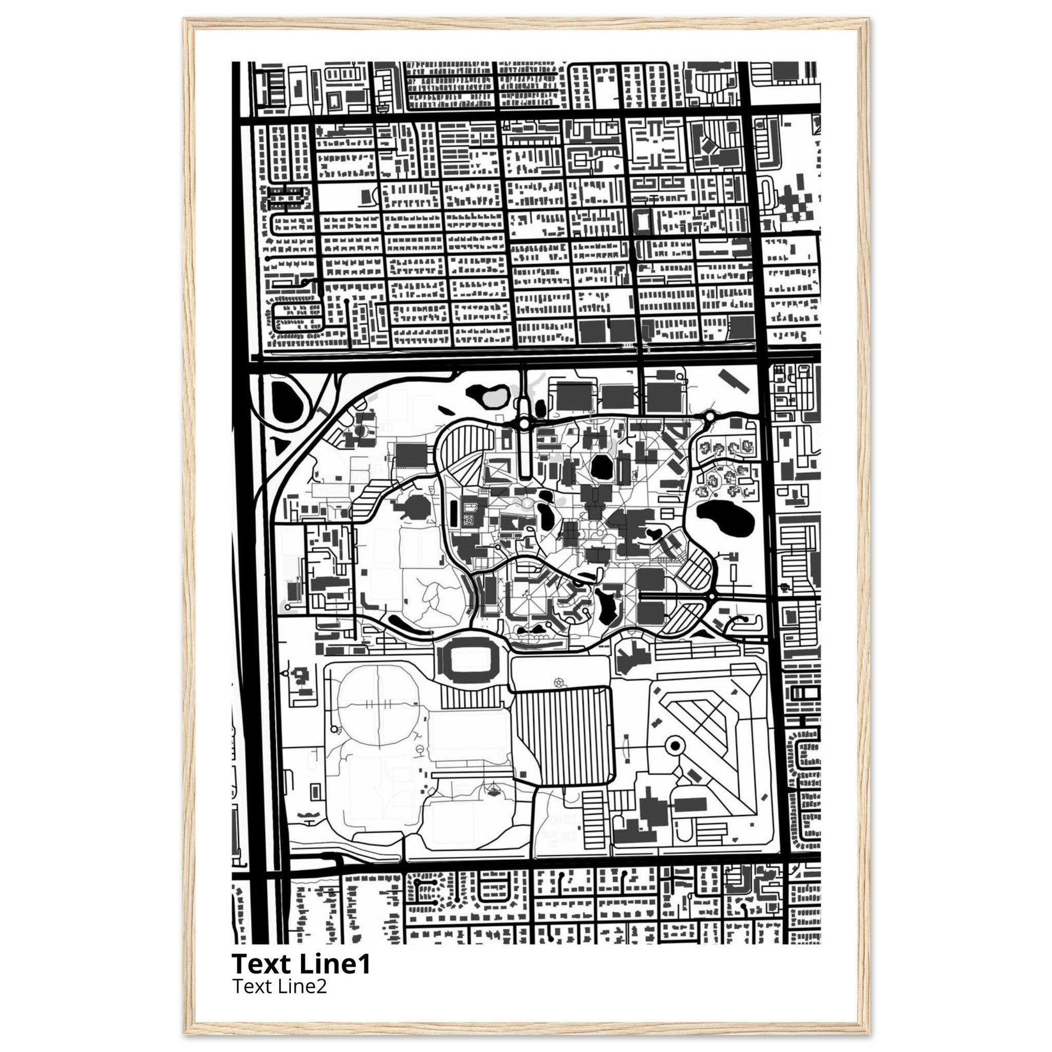florida international university campus map poster