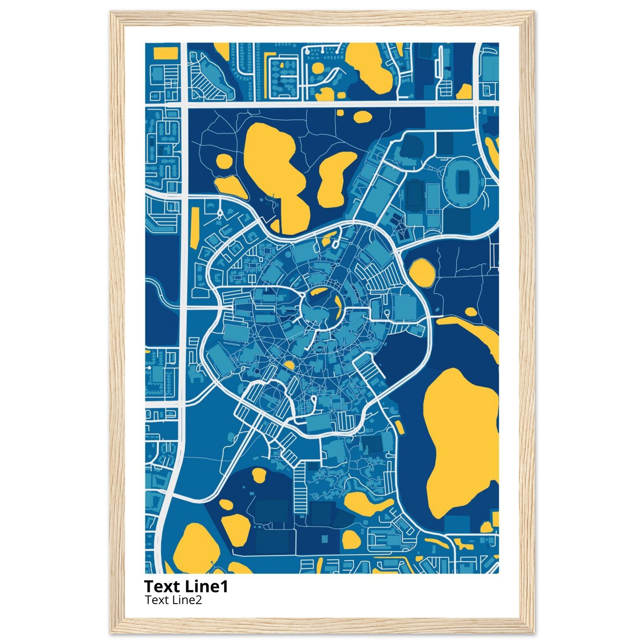 university of central florida campus map poster
