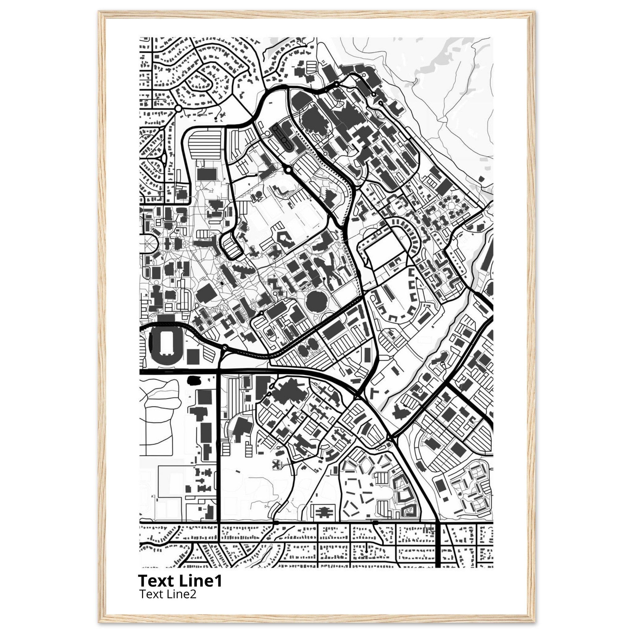 University of Utah Campus Map Poster | Graduation Gift - Ink And Atlas