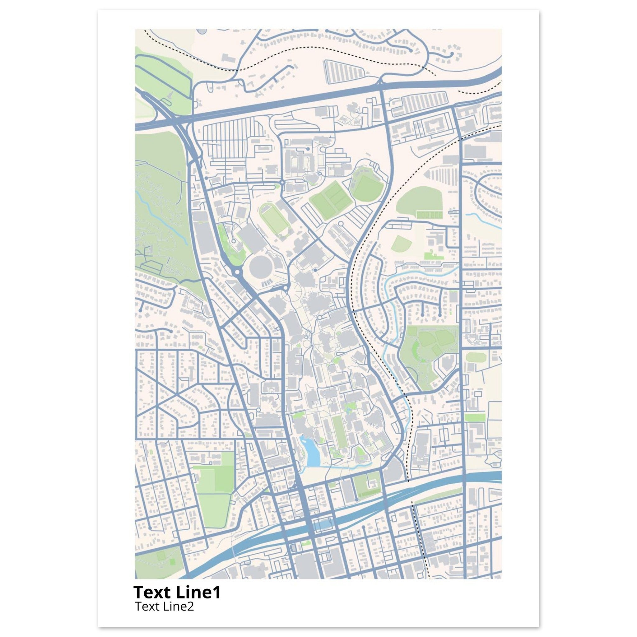 university of nevada reno campus map poster