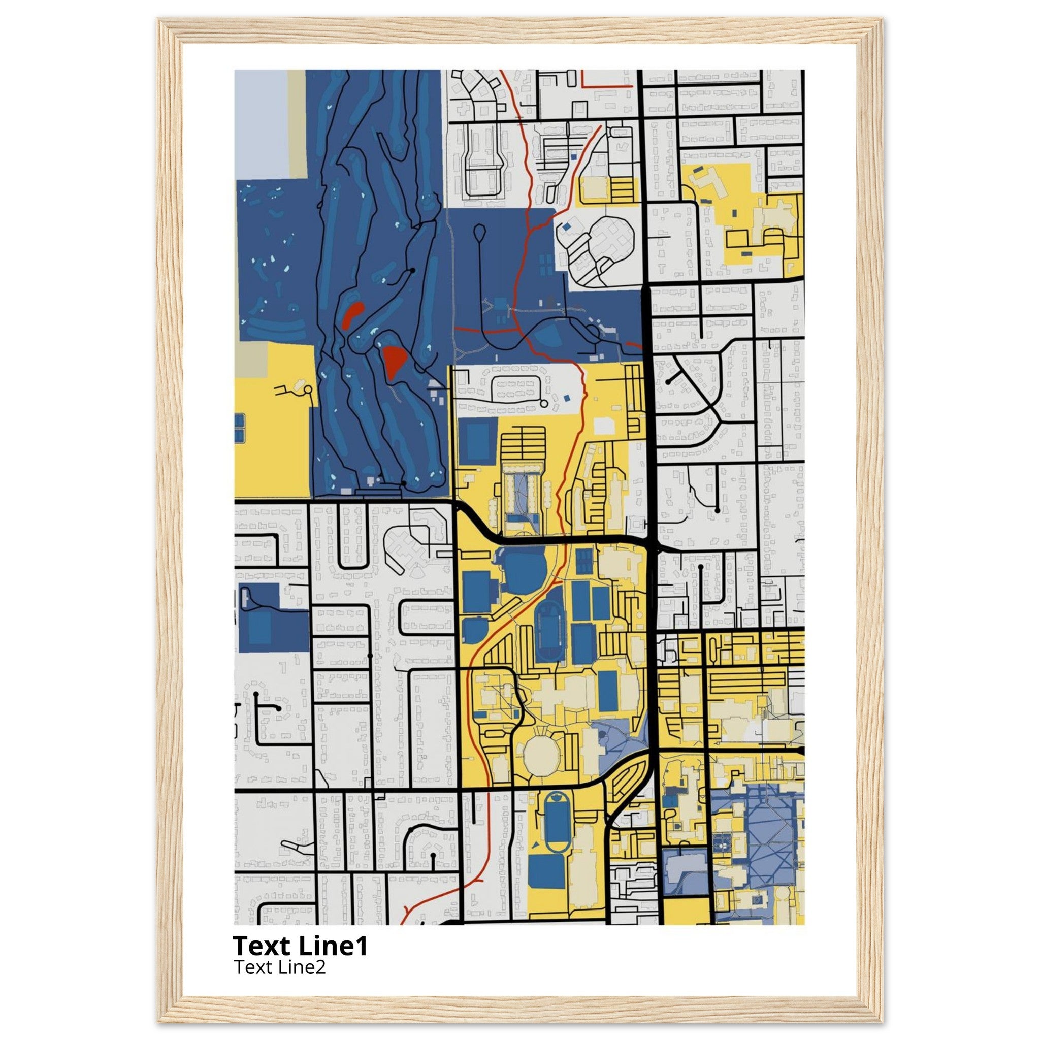 illinois state university campus map poster