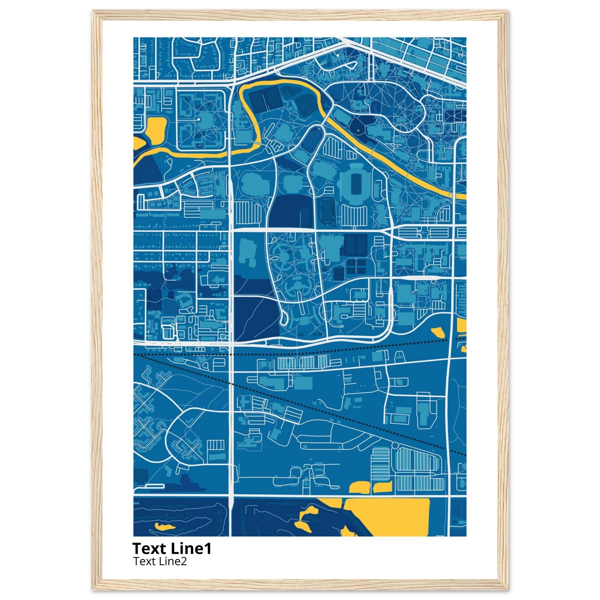 michigan state university campus map poster