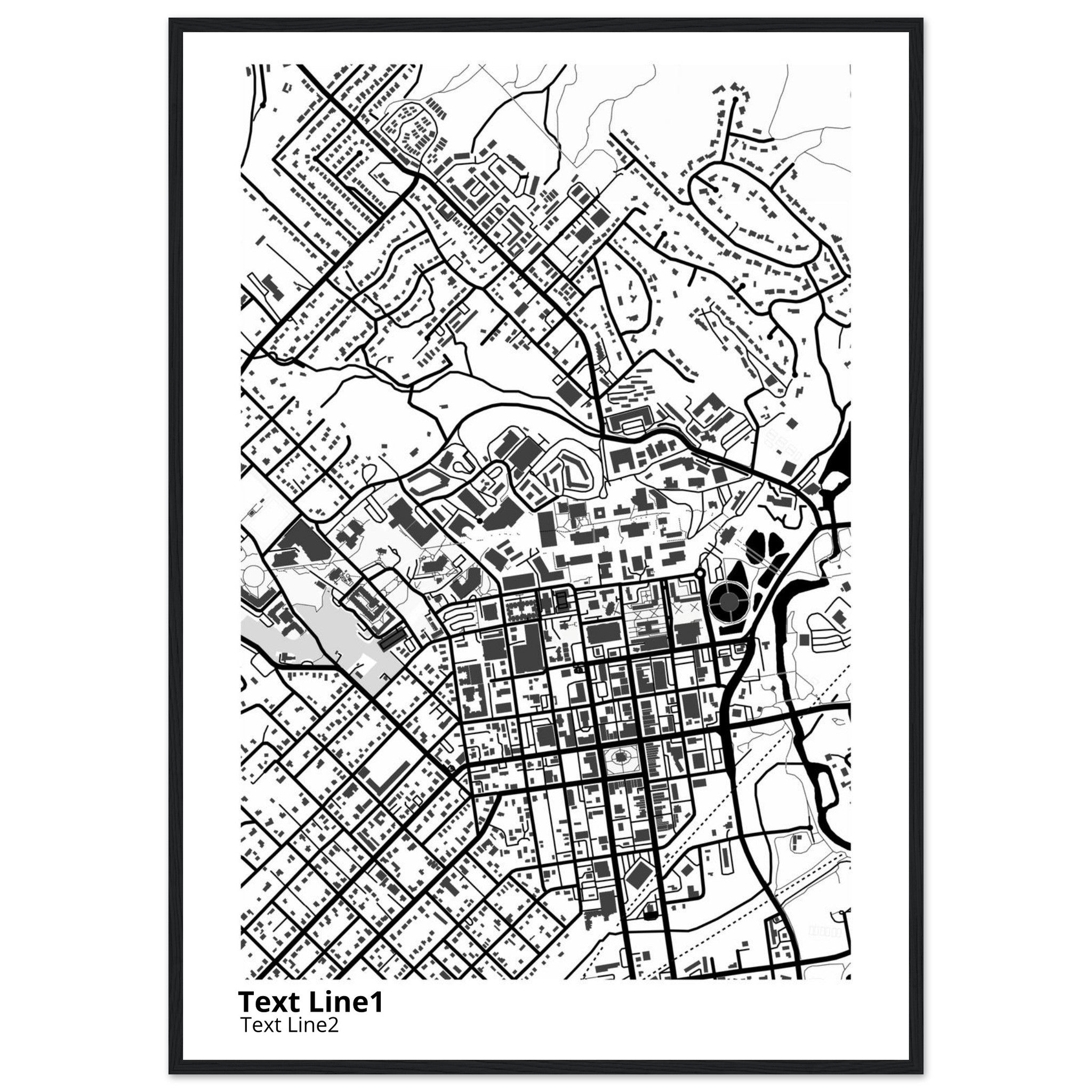 Texas State University Campus Map Poster | Graduation Gift - Ink And Atlas