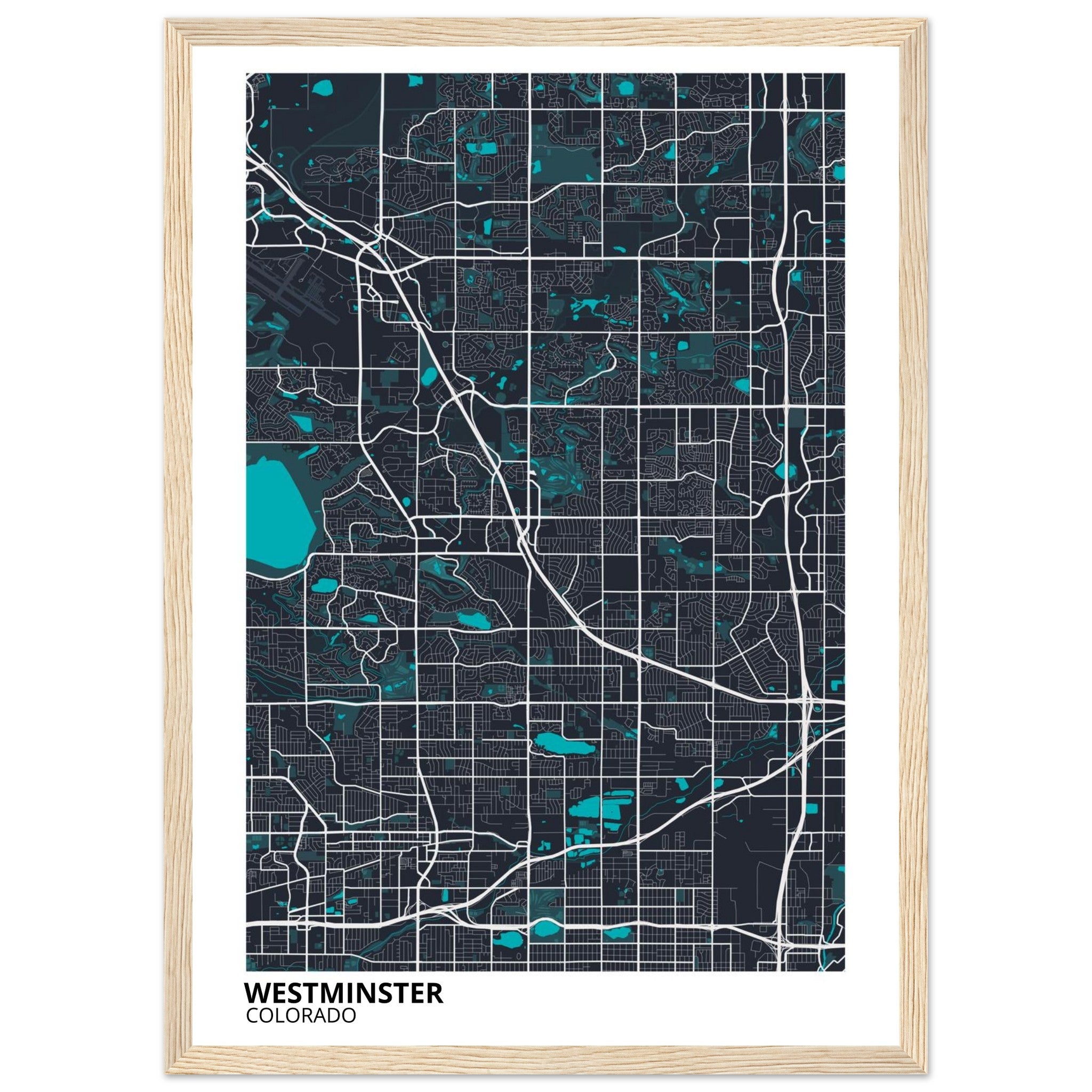 Westminster Colorado City Map Poster | Custom Map Art Print - Ink And Atlas