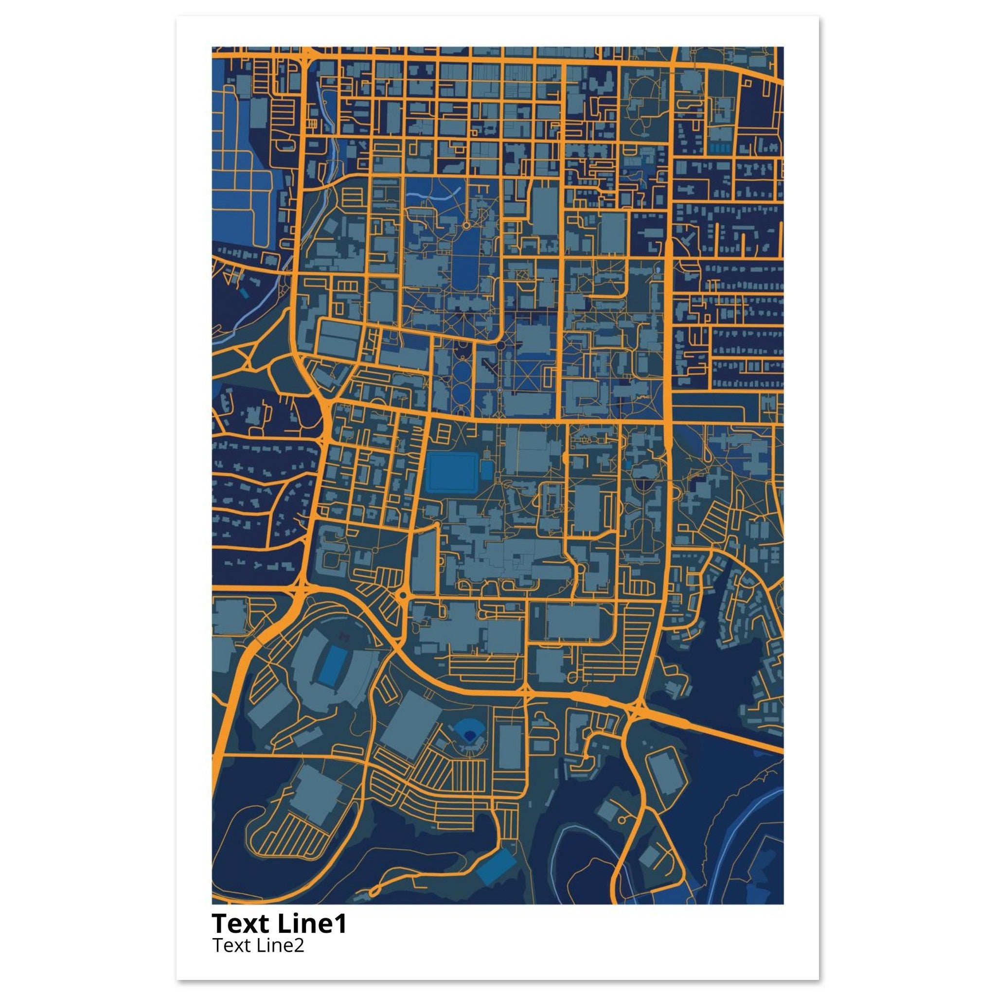 university of missouri columbia campus map poster