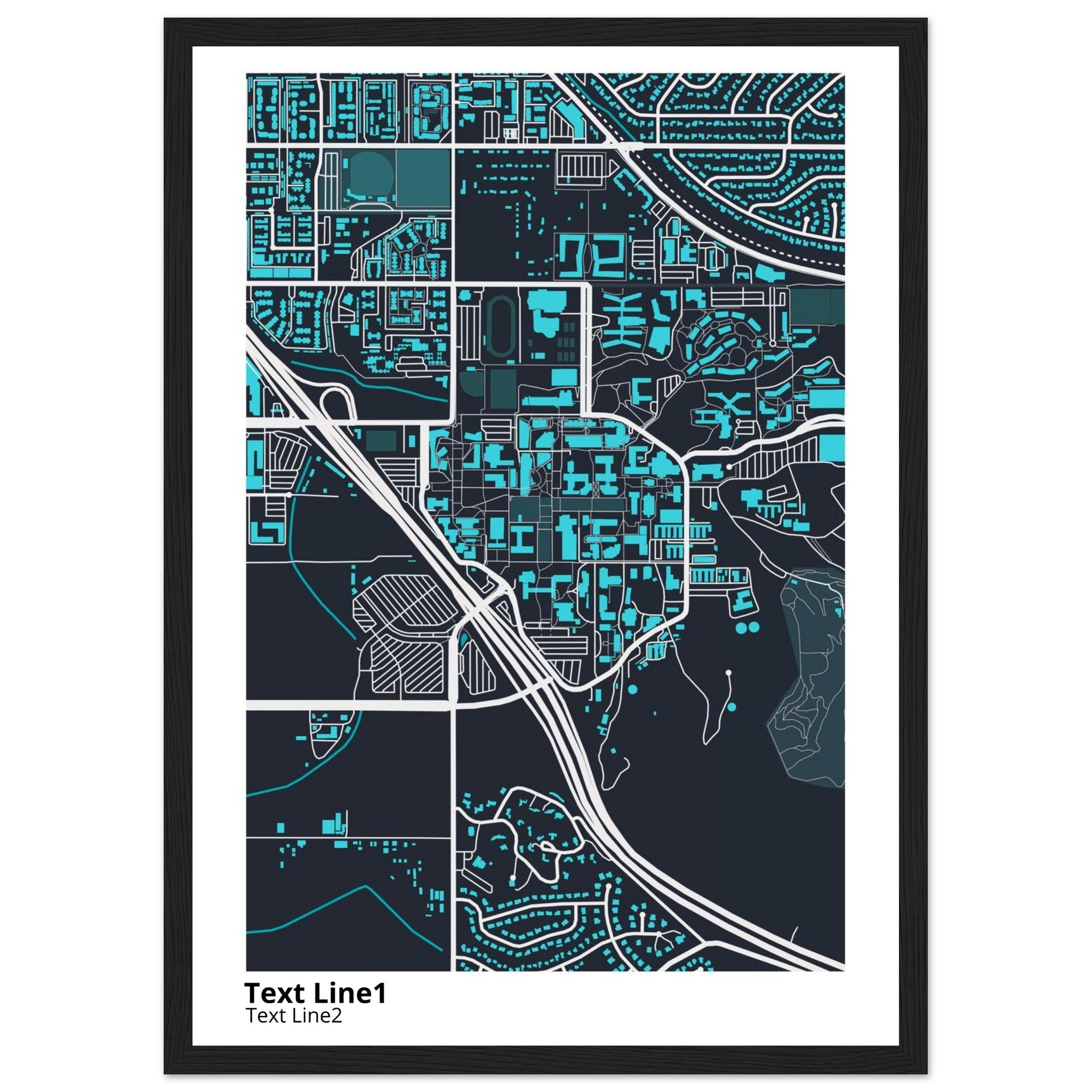 university of california riverside campus map poster