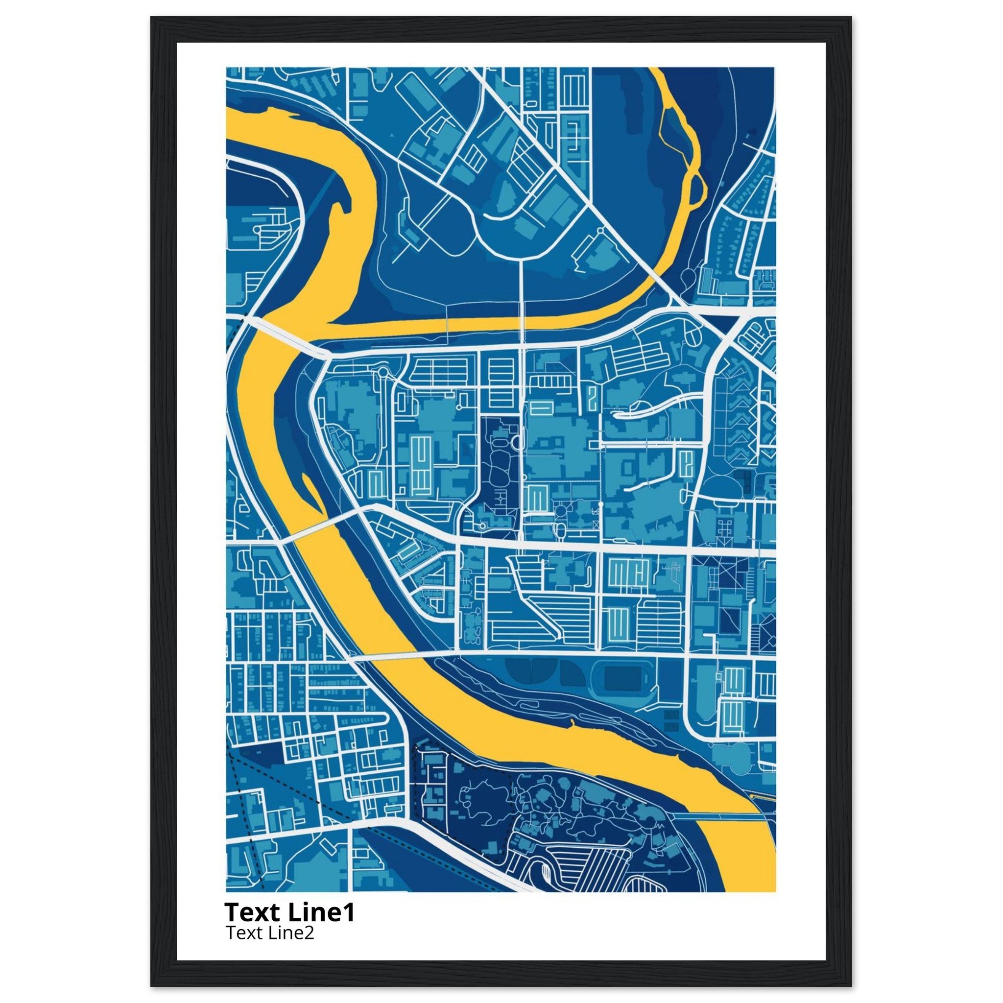 indiana university indianapolis campus map poster