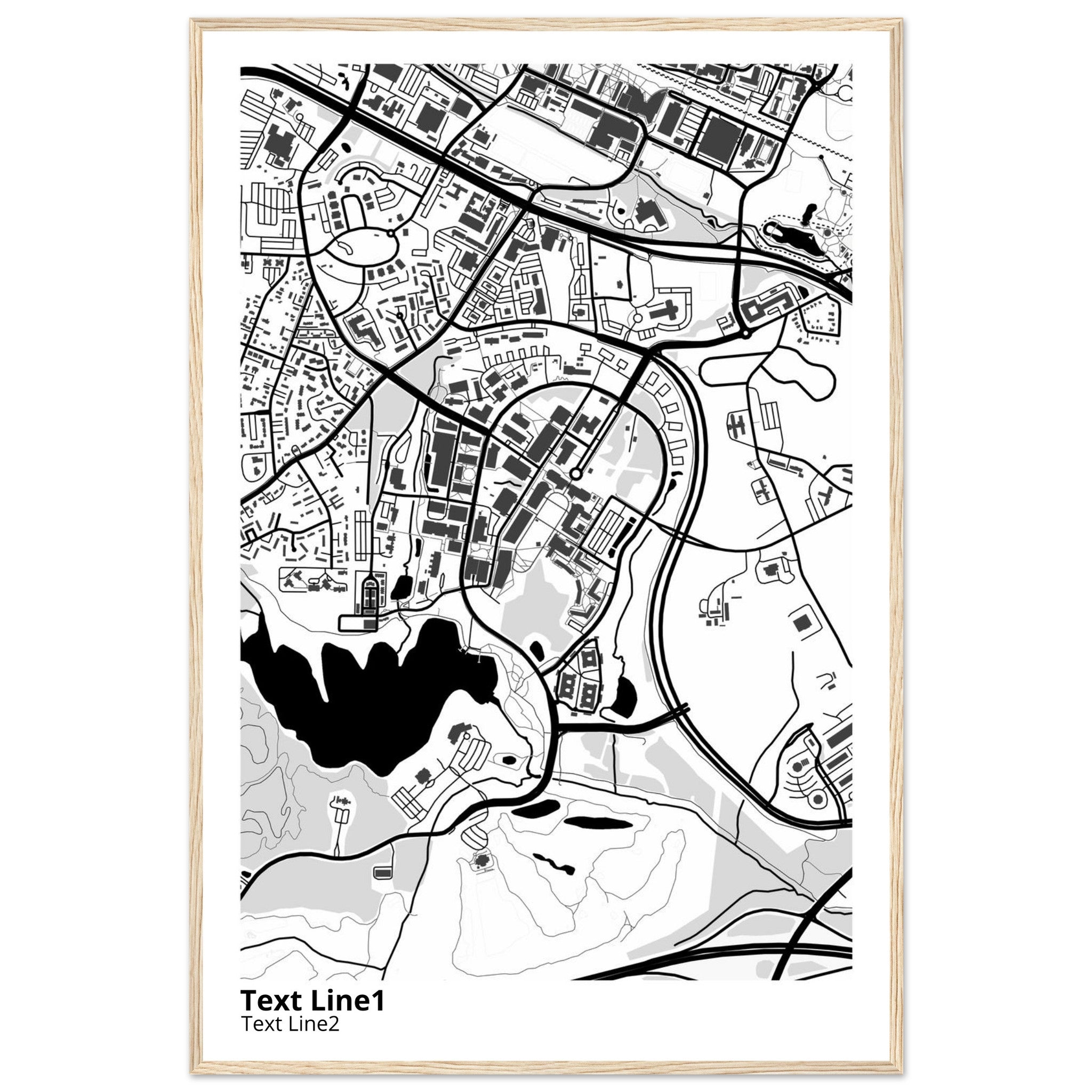 North Carolina State University Raleigh Campus Map Poster | Alumni Gift - Ink And Atlas