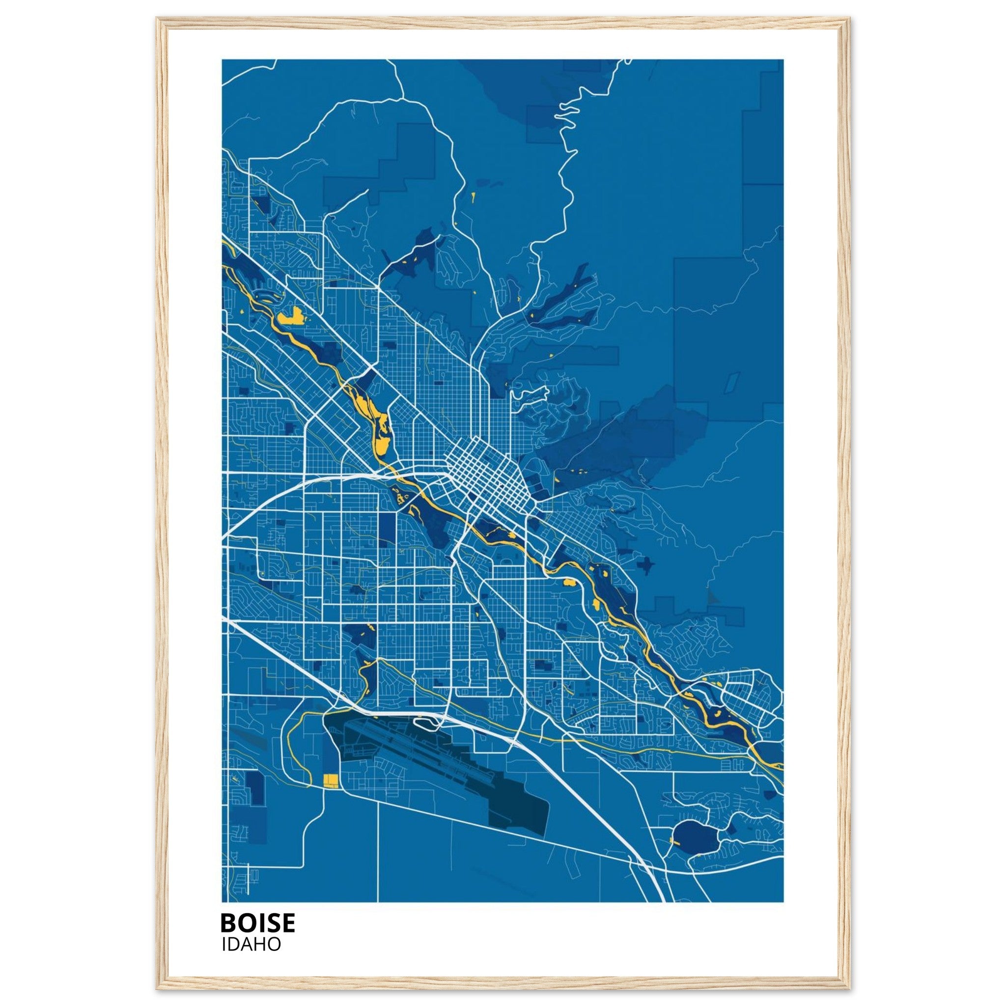 boise map poster print