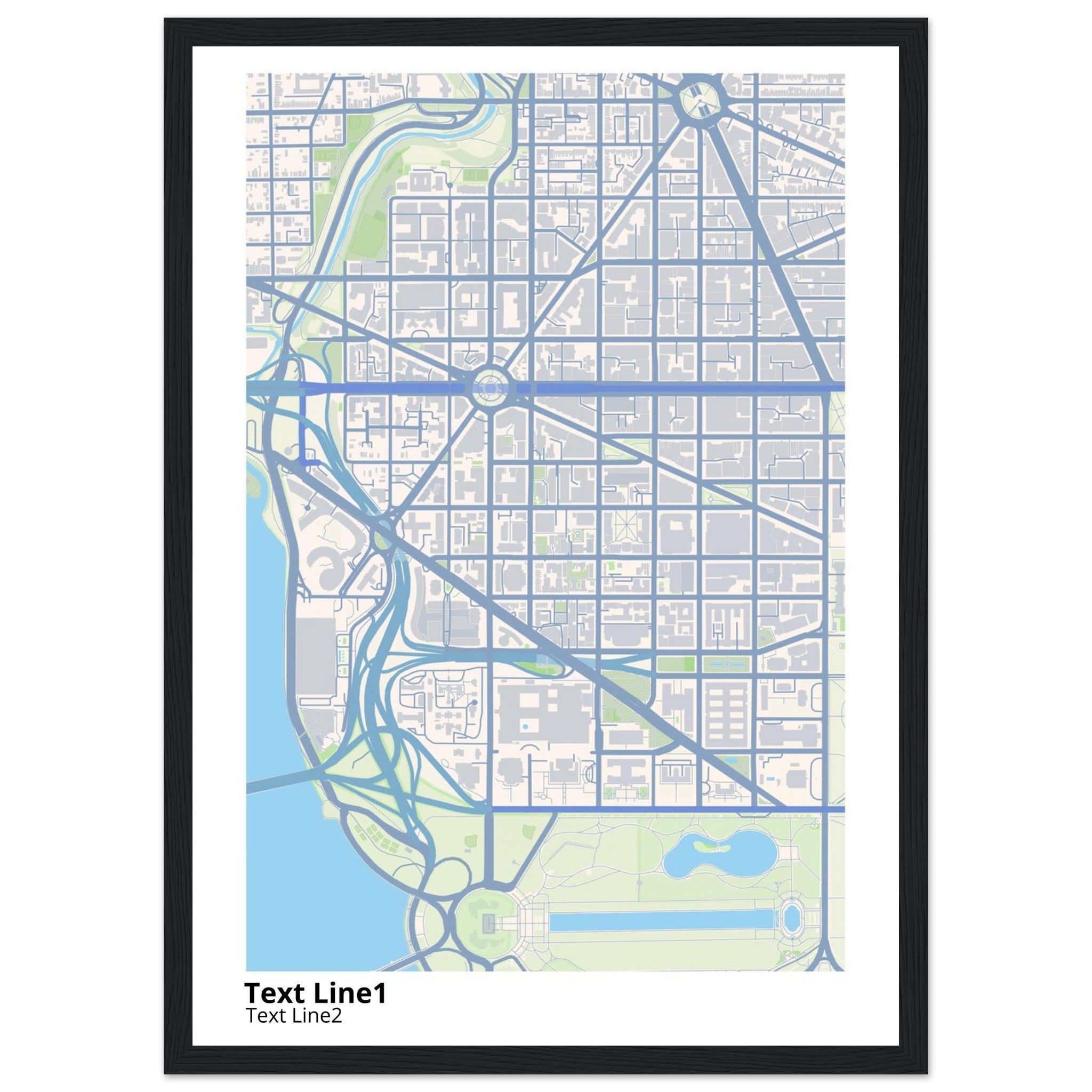 george washington university campus map poster