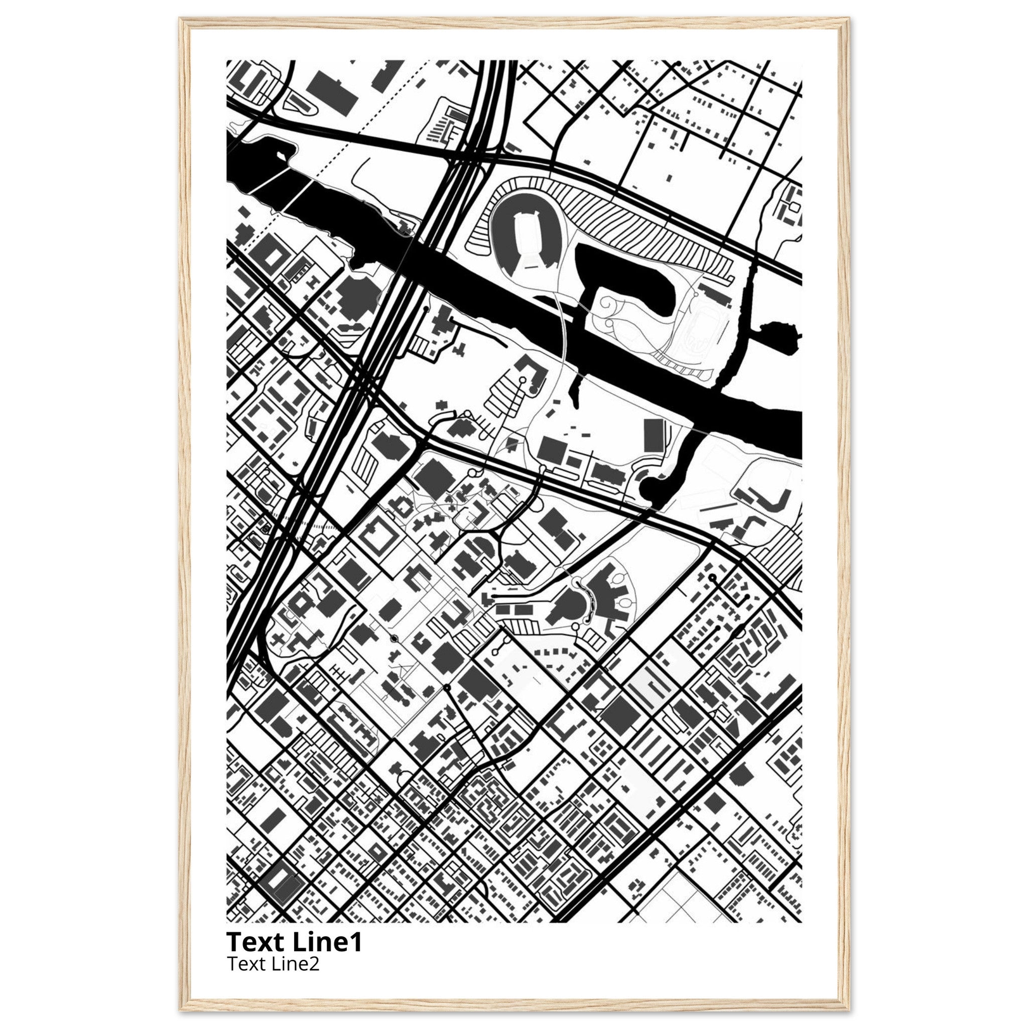 Baylor University Texas Campus Map Poster | Graduation Gift - Ink And Atlas