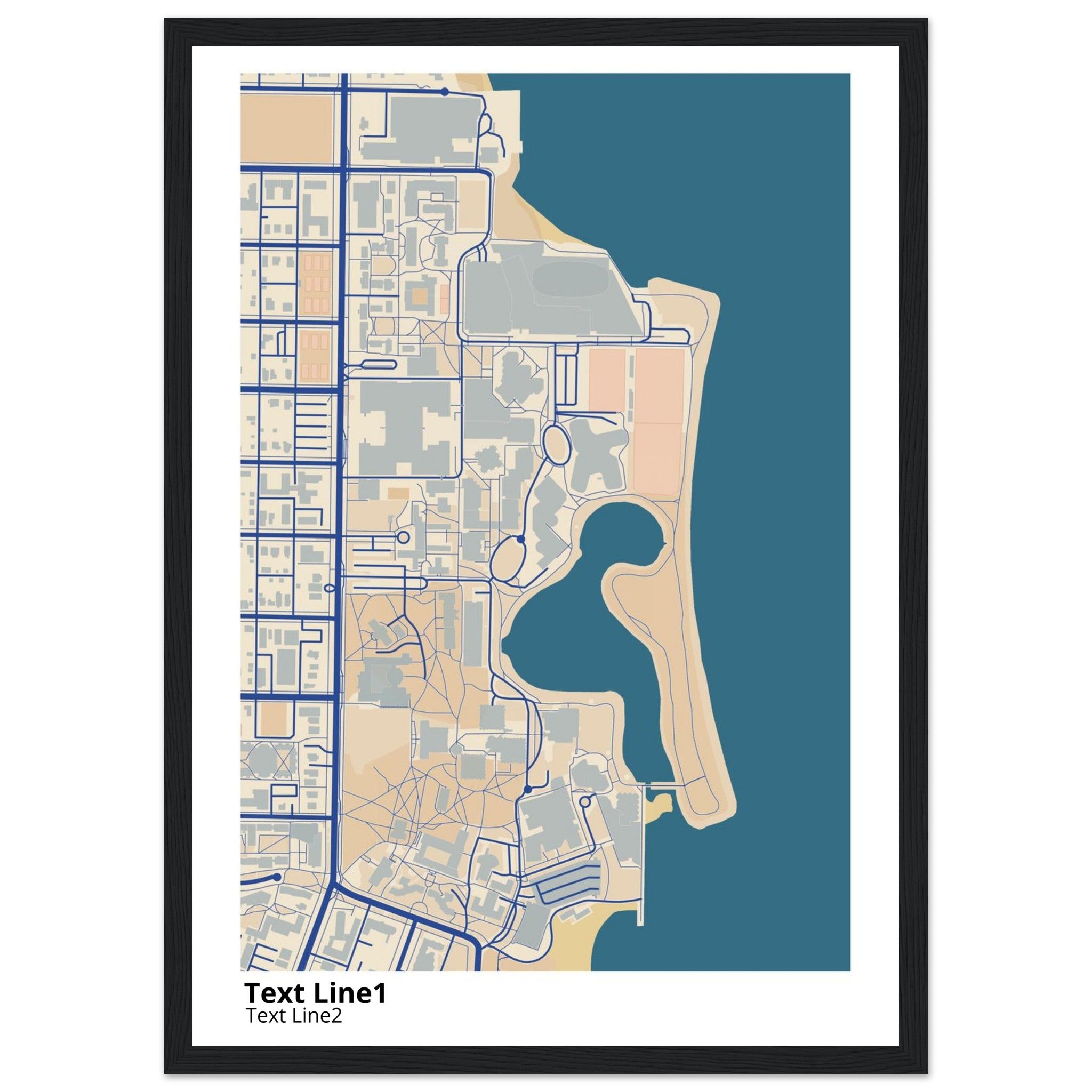 northwestern university campus map poster