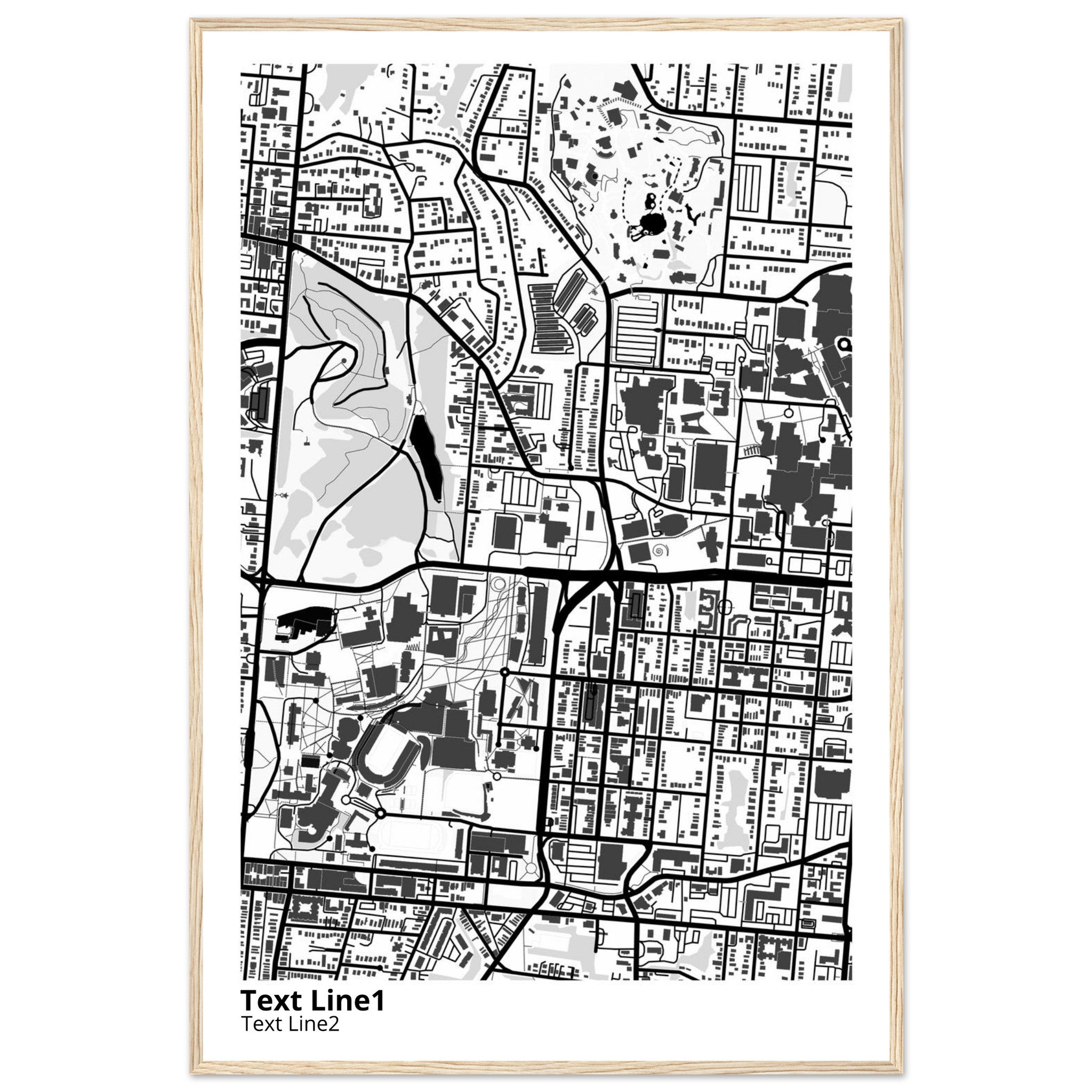 University of Cincinnati Ohio Campus Map Poster | Graduation Gift - Ink And Atlas