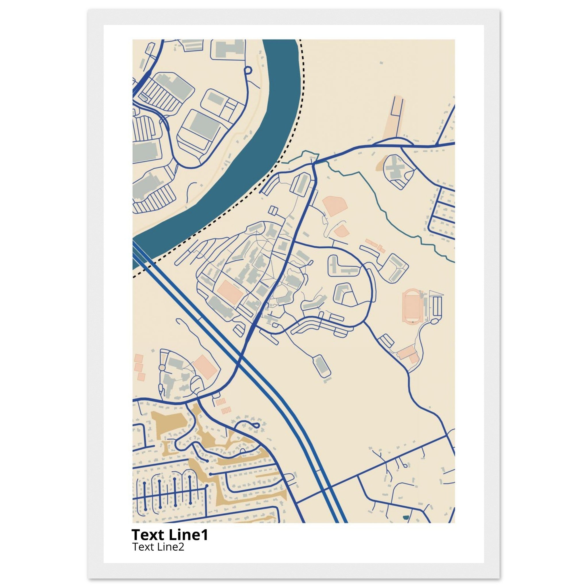 southern new hampshire university campus map poster