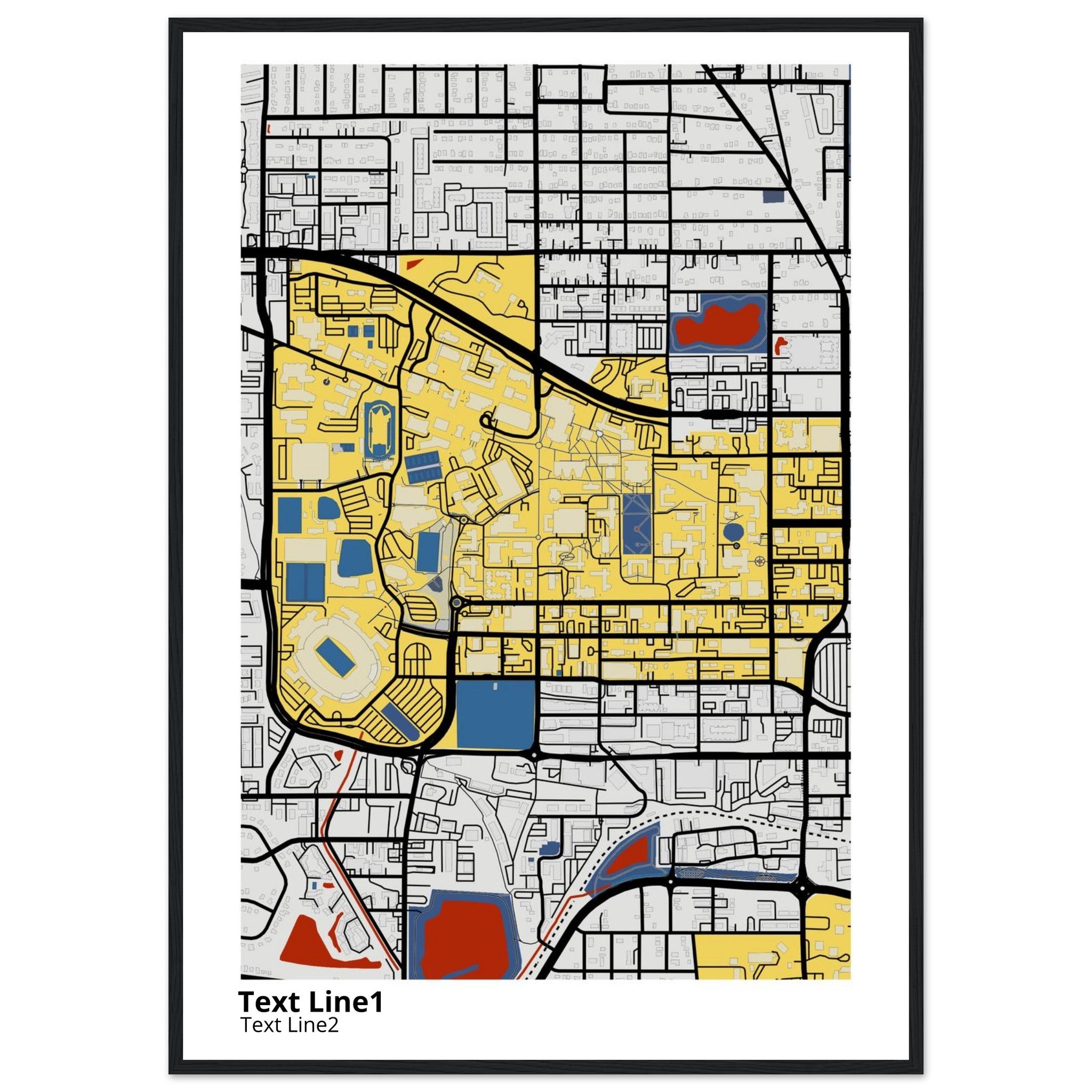 florida state university campus map poster
