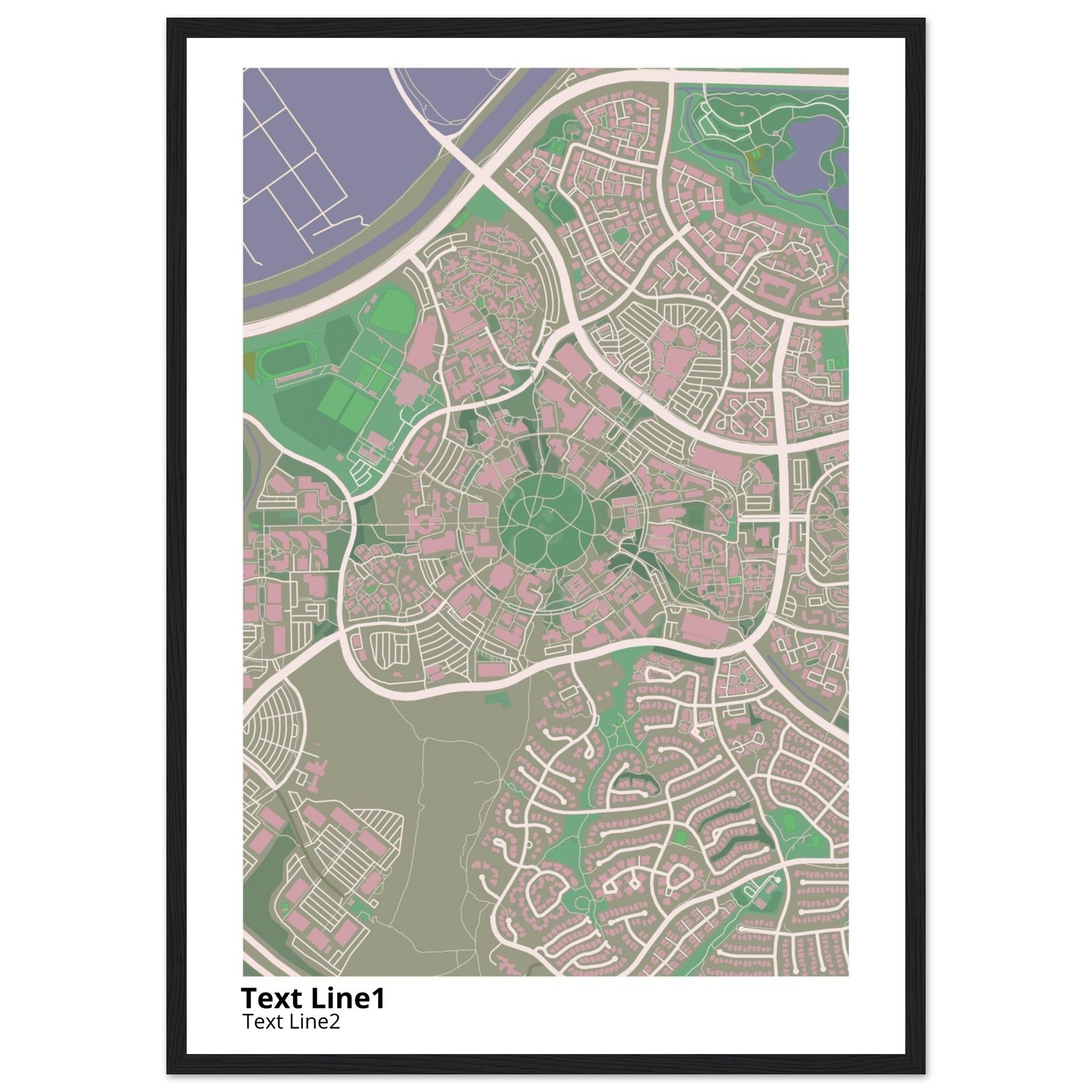 university of california irvine campus map poster