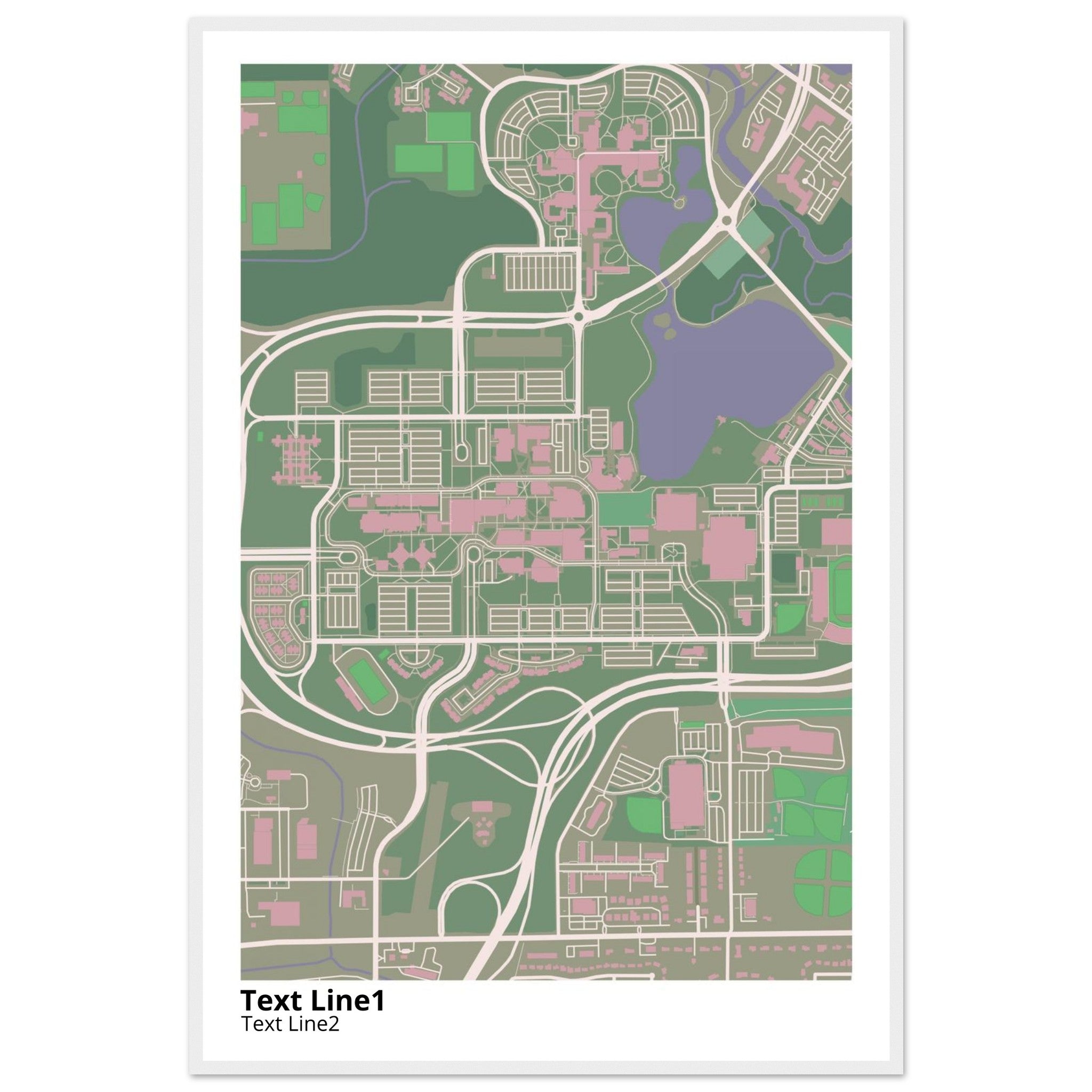 university at buffalo campus map poster