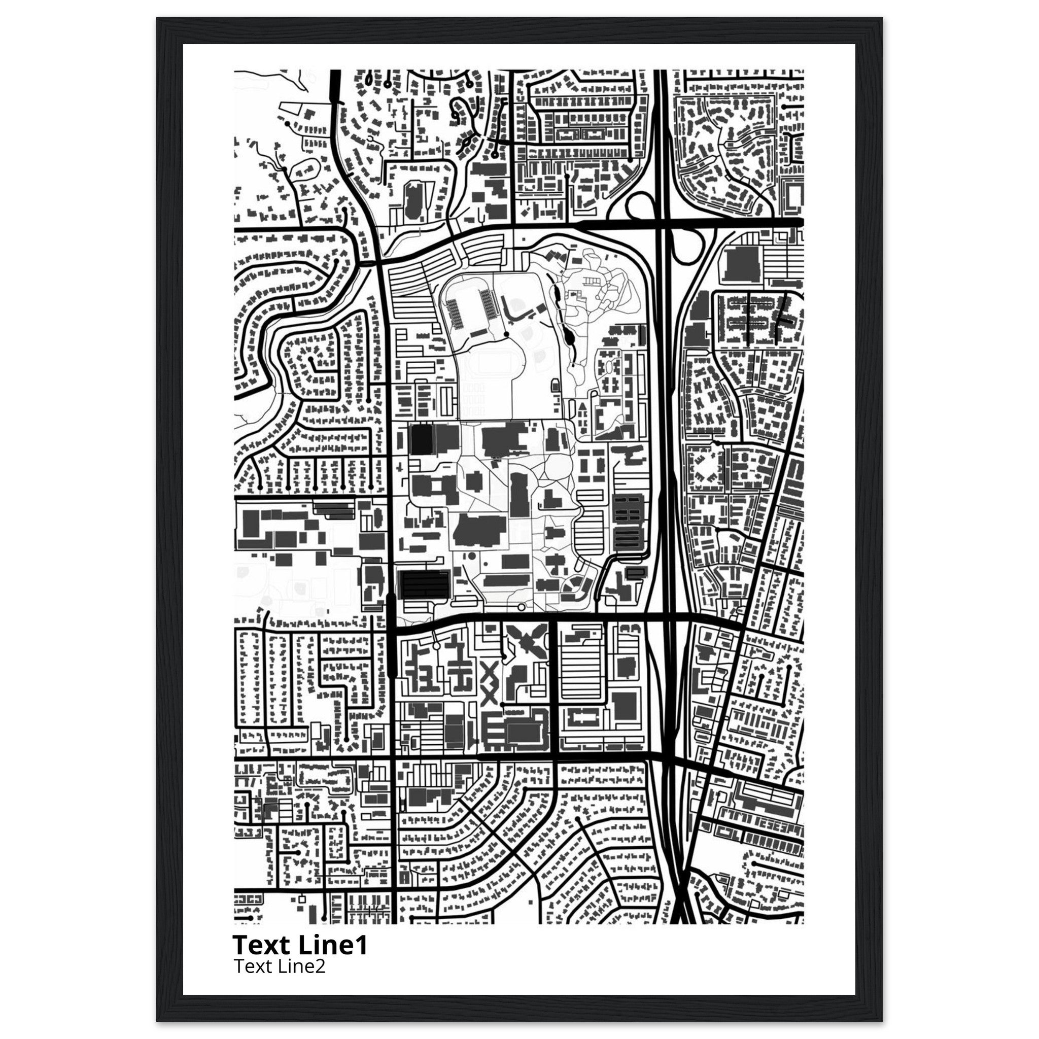 california state university fullerton campus map poster