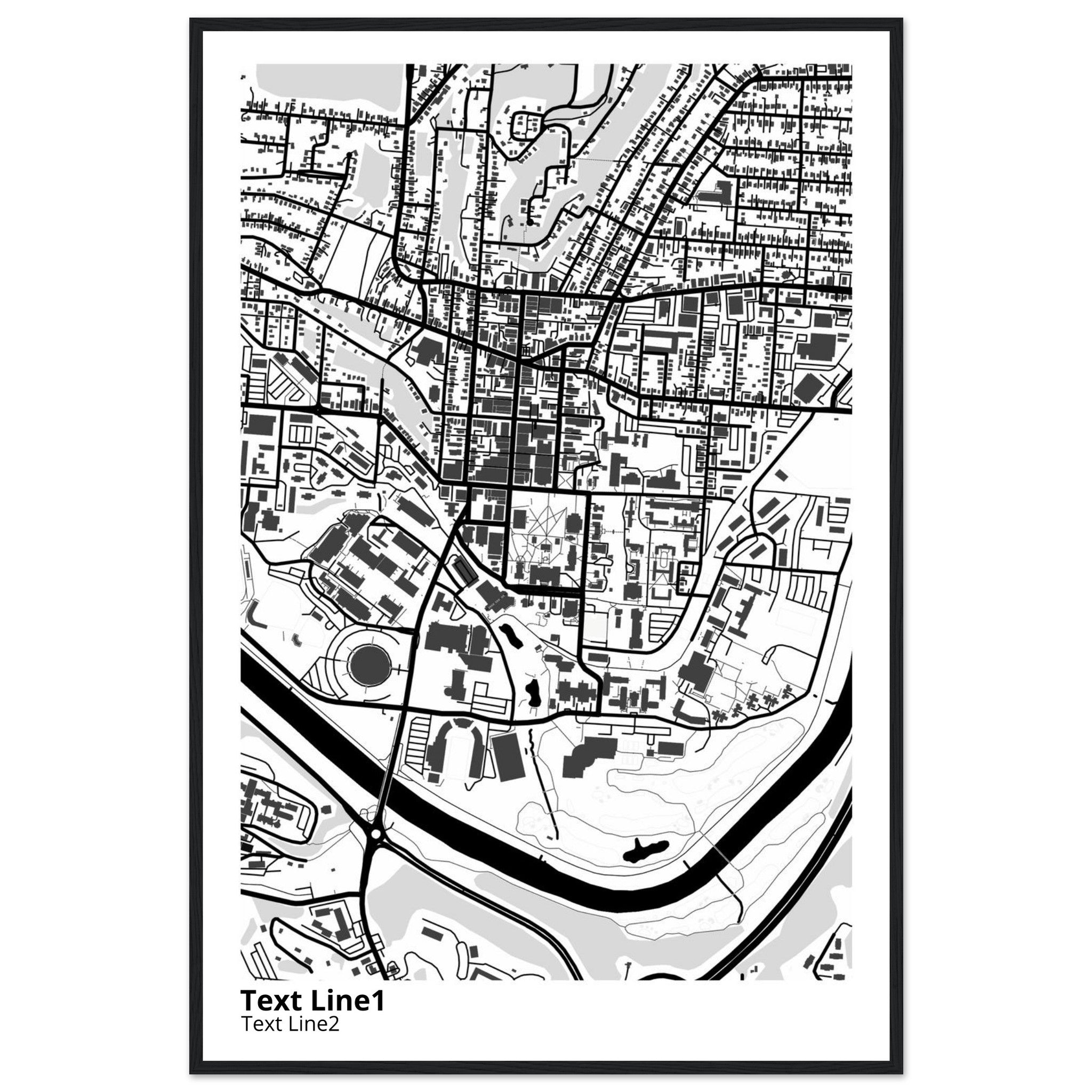 Ohio University (Main Campus) Campus Map Poster | Graduation Gift - Ink And Atlas