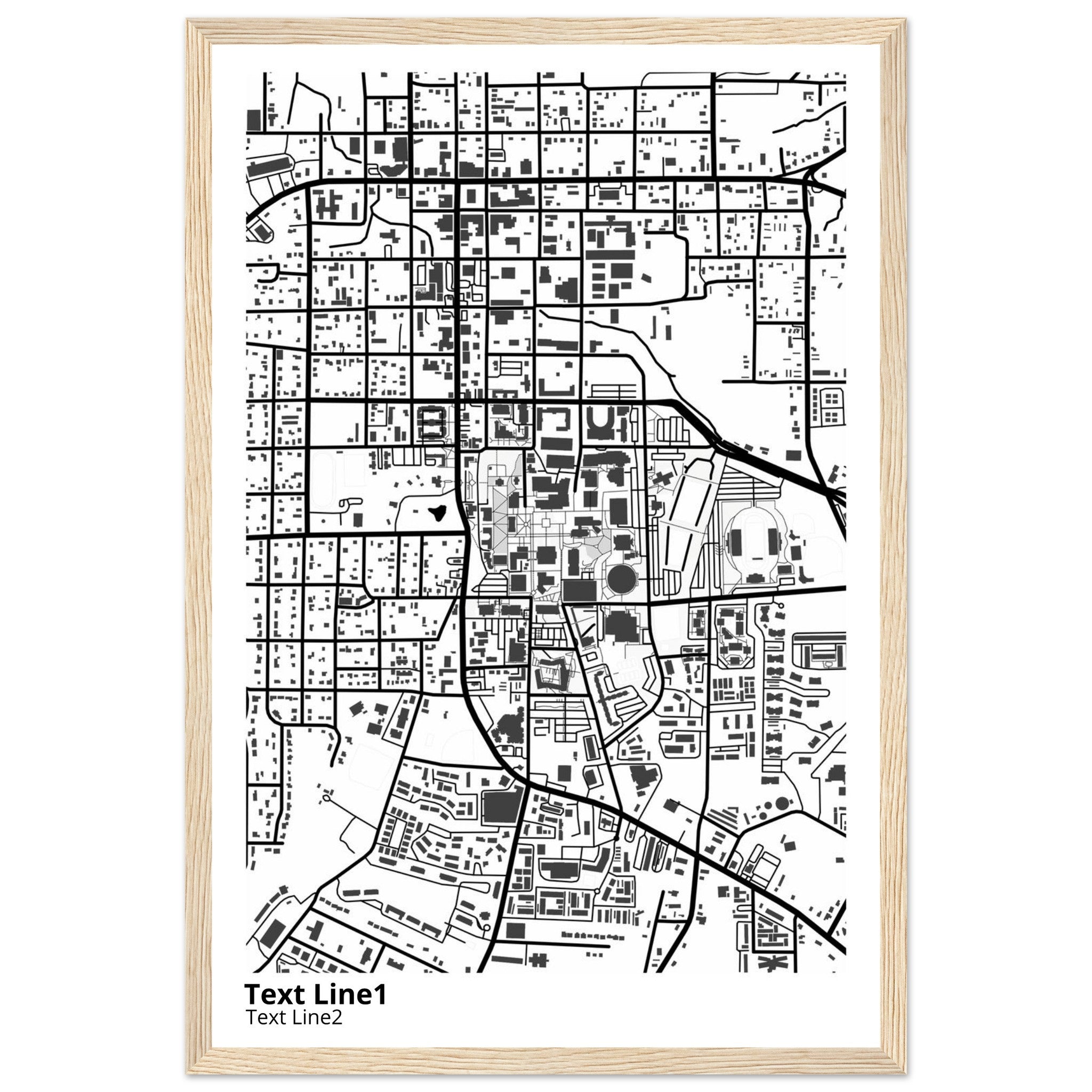 Sam Houston State University Texas Campus Map Poster | Graduation Gift - Ink And Atlas