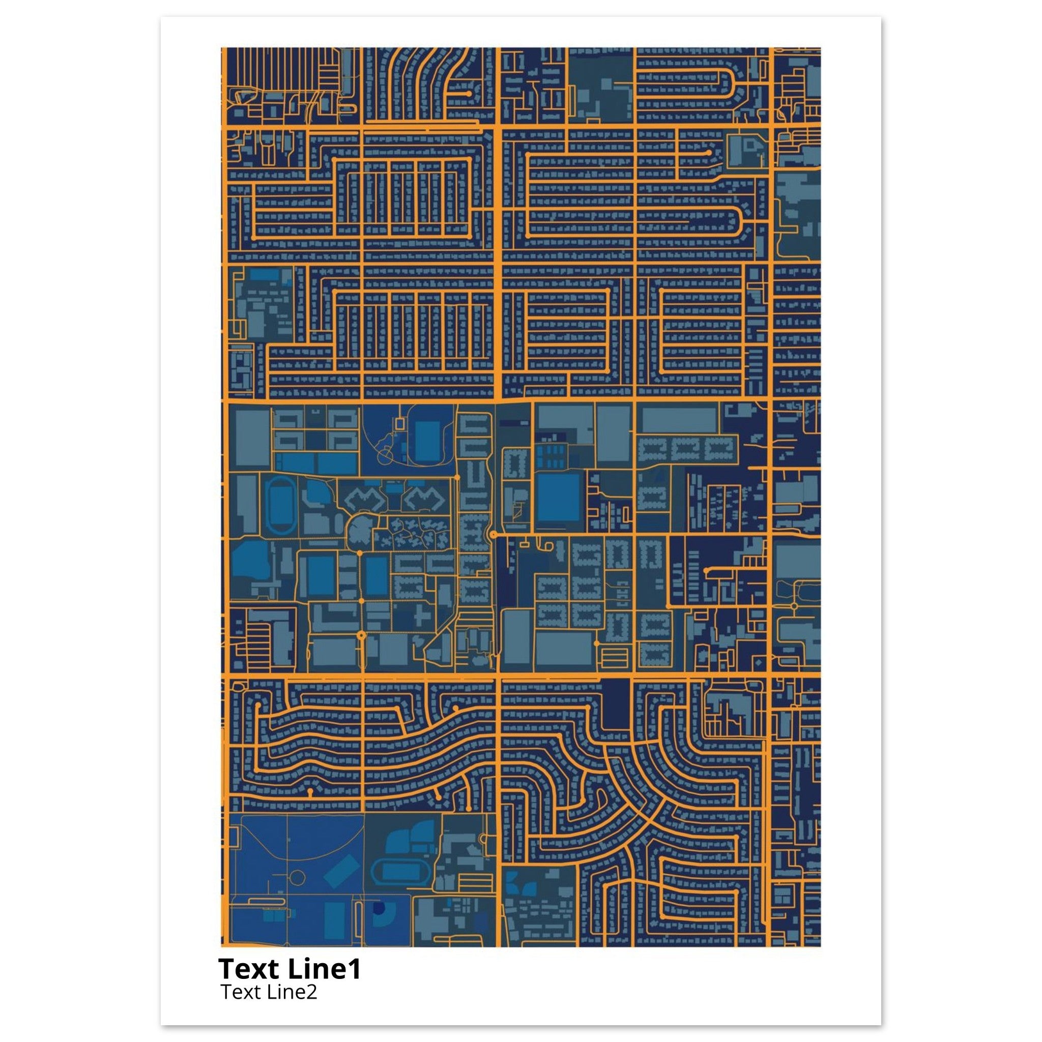 grand canyon university campus map poster