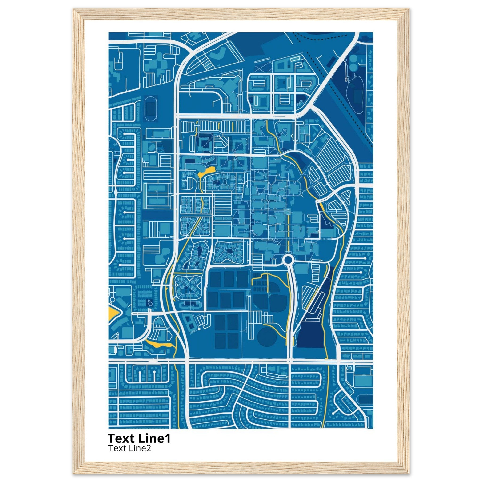 The University of Texas at Dallas Campus Map Poster | Graduation Gift - Ink And Atlas
