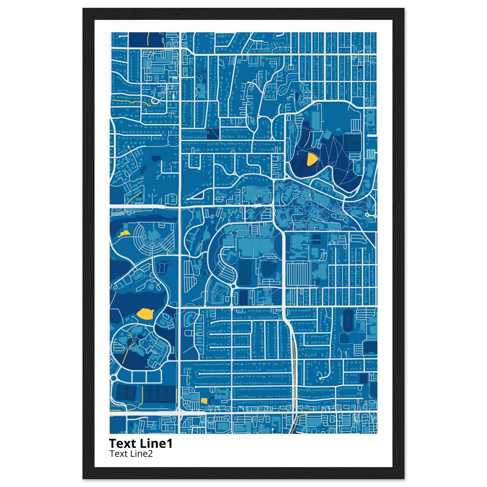 university of kansas campus map poster