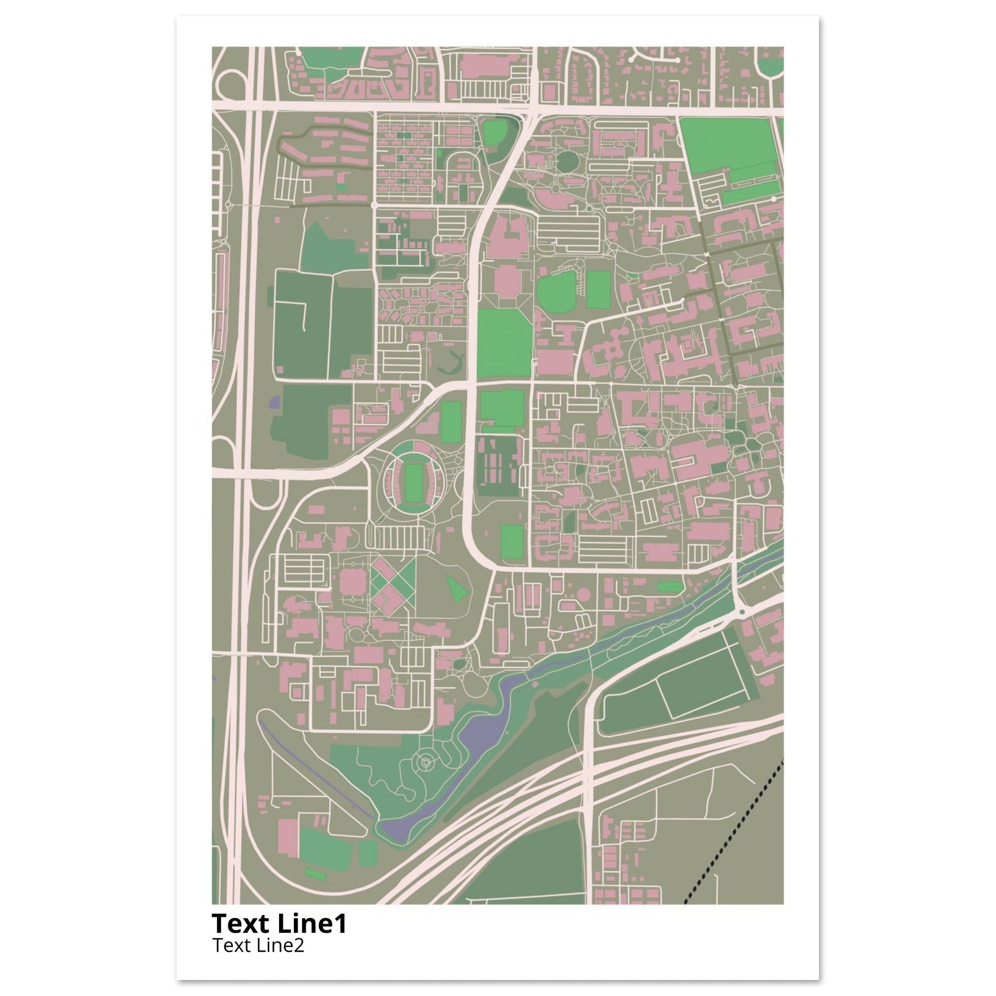 university of california davis campus map poster