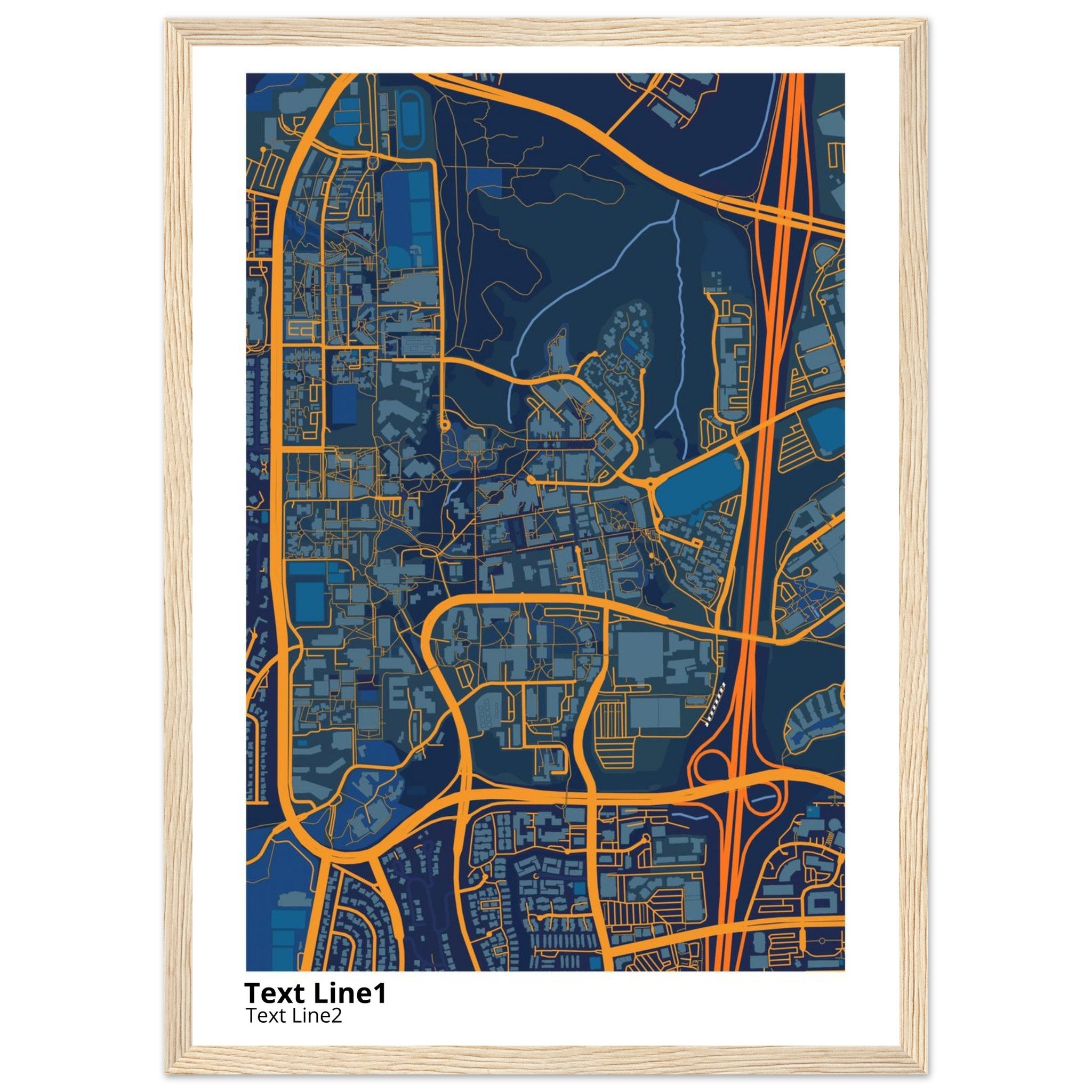 university of california san diego campus map poster