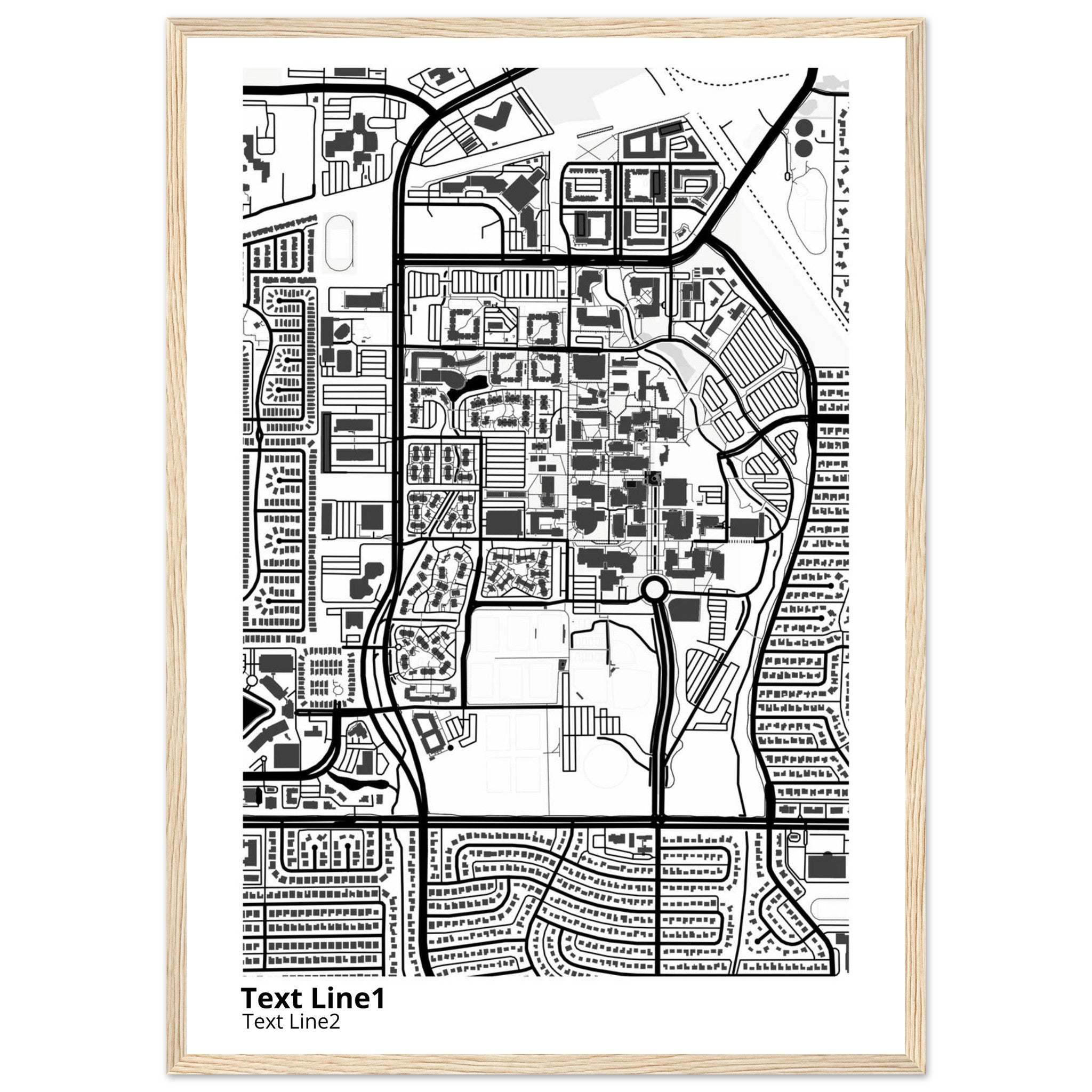 The University of Texas at Dallas Campus Map Poster | Graduation Gift - Ink And Atlas