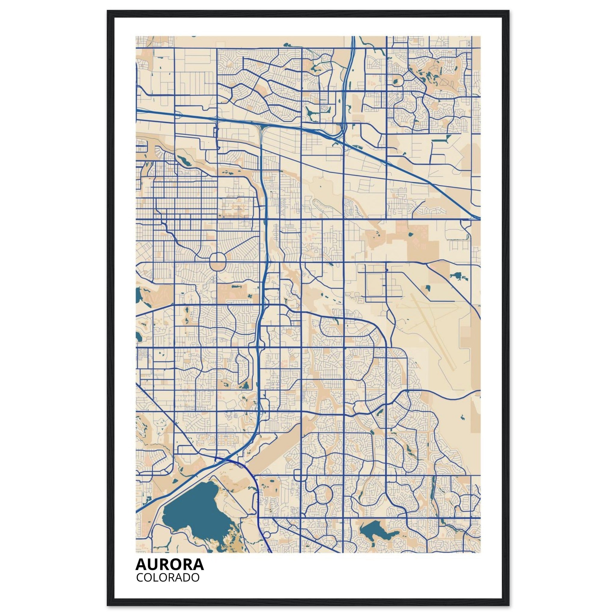 Aurora Colorado City Map Poster | Custom Map Art Print - Ink And Atlas