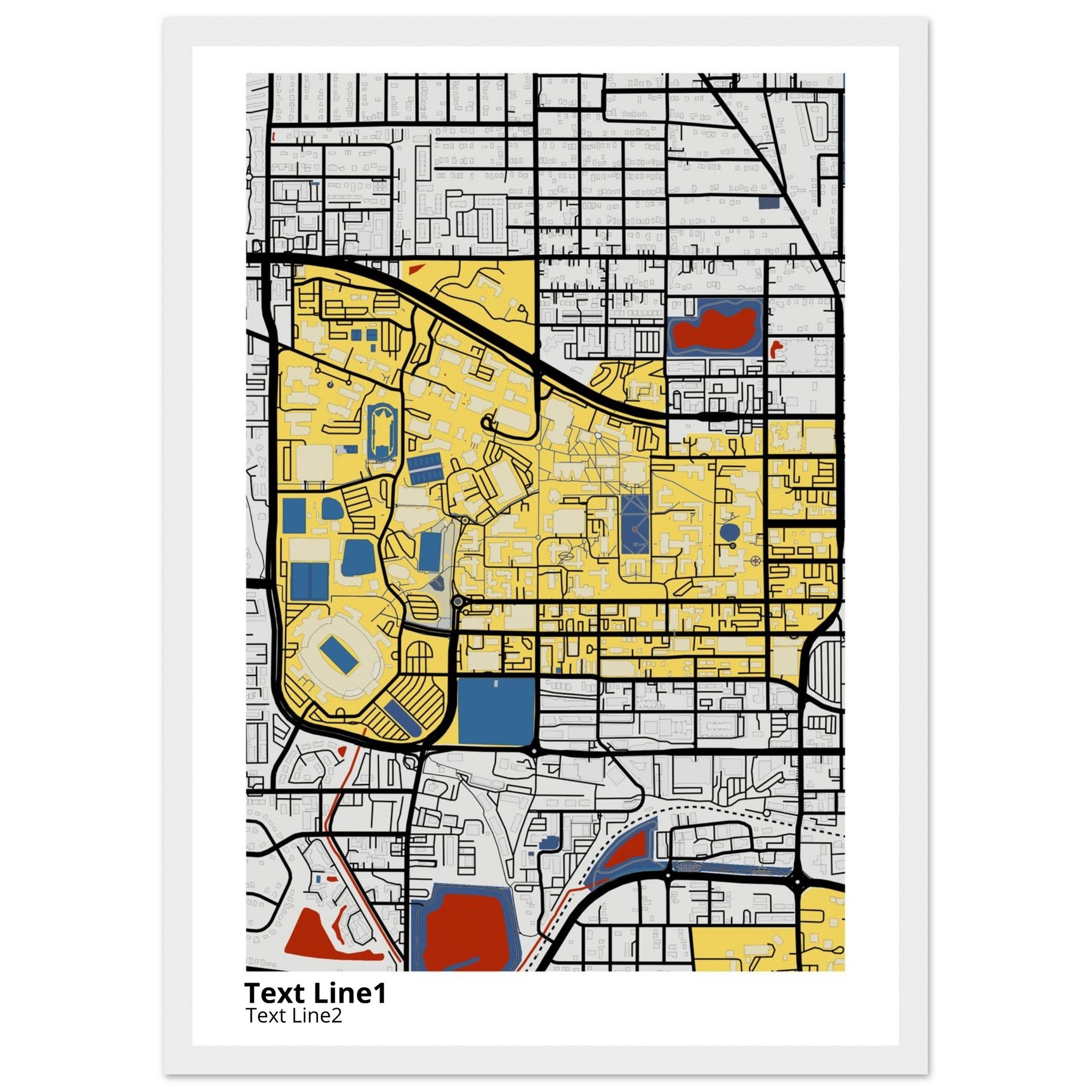 florida state university campus map poster
