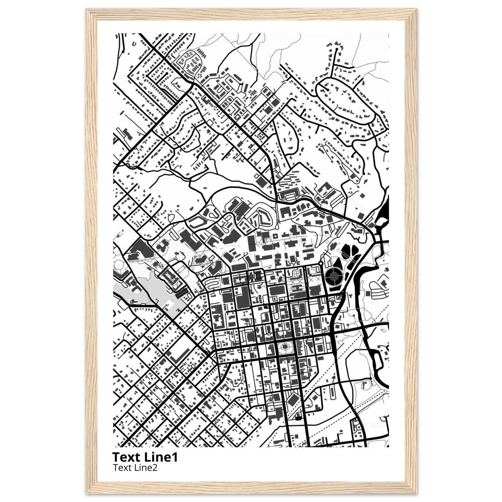 Texas State University Campus Map Poster | Graduation Gift - Ink And Atlas