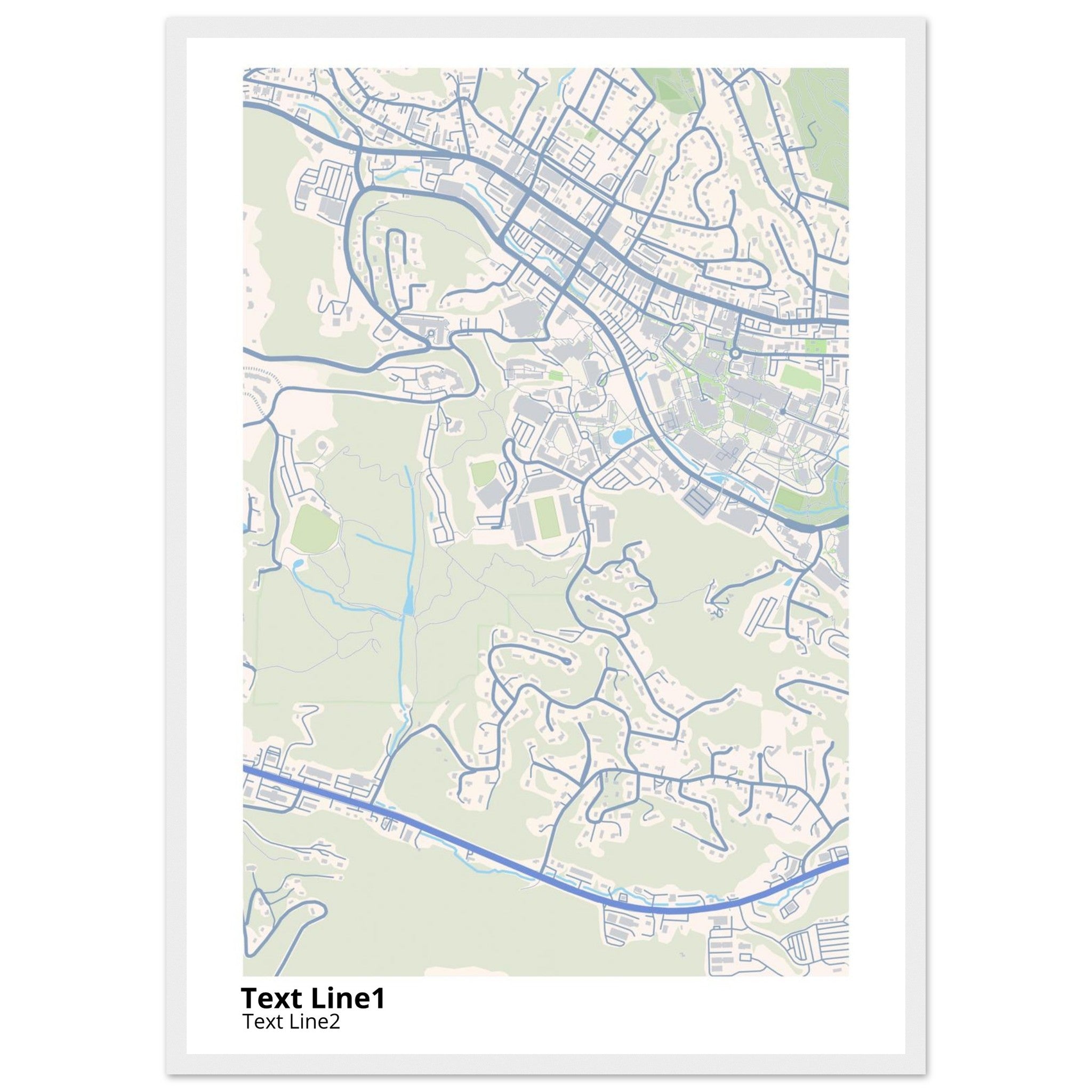 Appalachian State University NC Campus Map Poster | Graduation Gift - Ink And Atlas