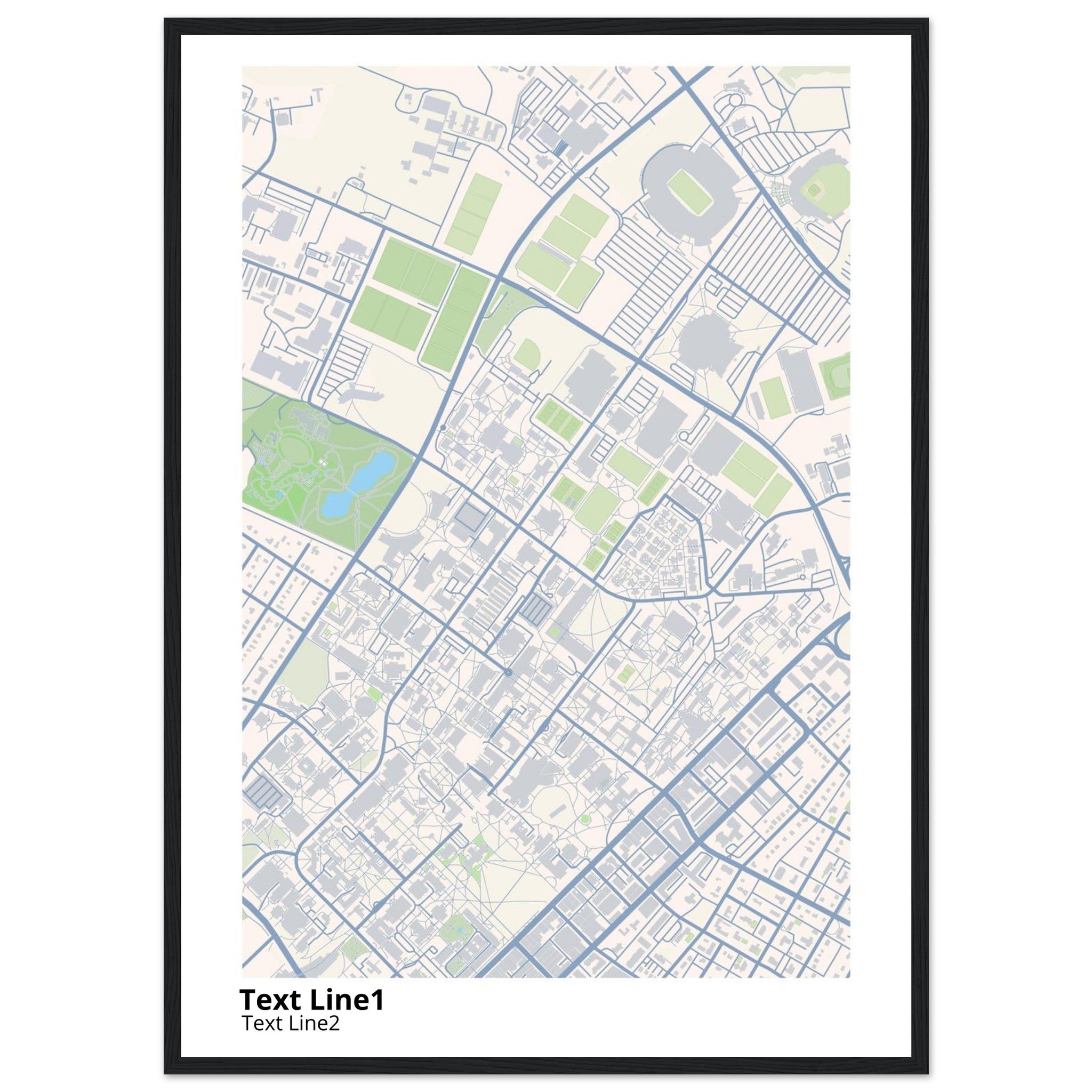 Pennsylvania State University Campus Map Poster | Graduation Gift - Ink And Atlas